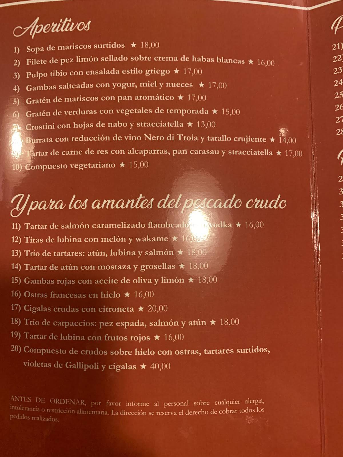 Menu di Opera 