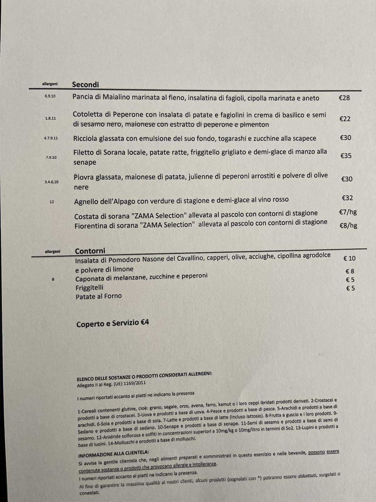 Menu di Ristorante med 