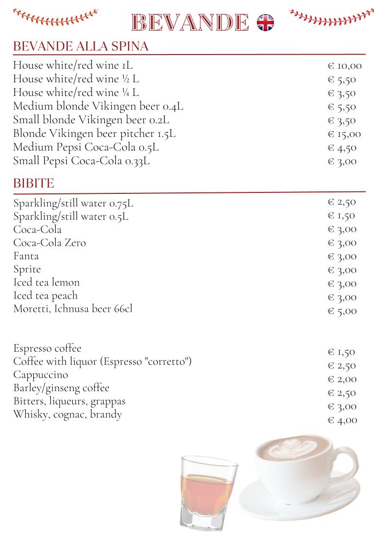 Menu di Ristorante Pizzeria Annette 