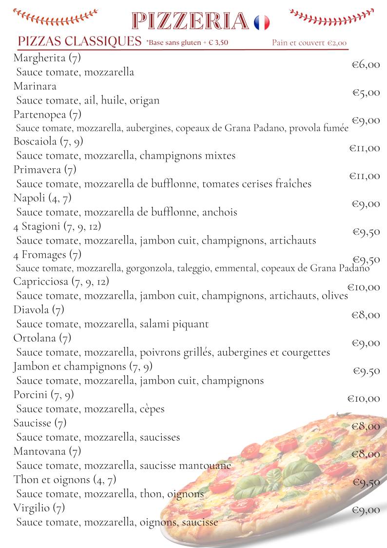 Menu di Ristorante Pizzeria Annette 