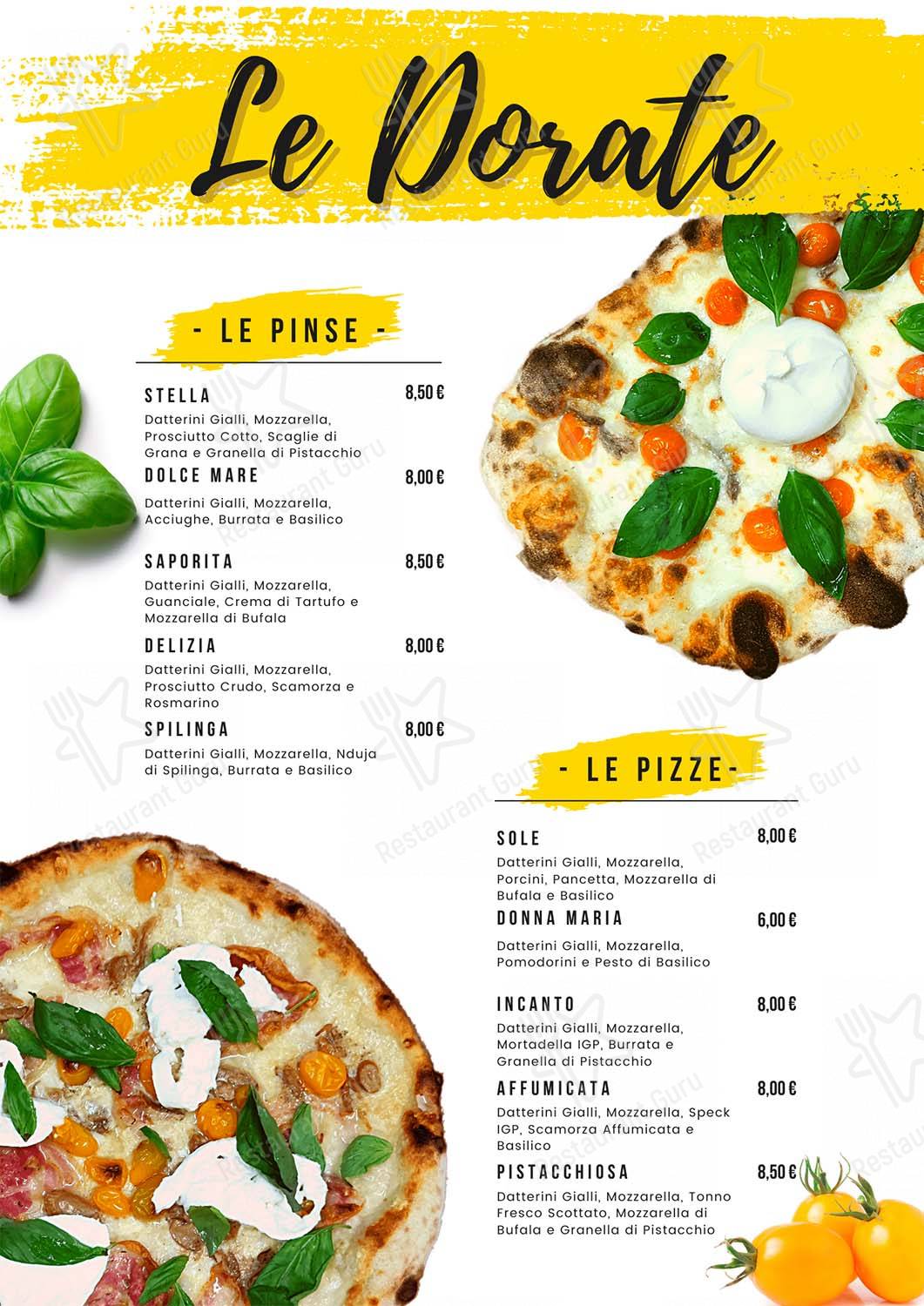 Menu di Ristorante Pizzeria Bella Rogliano 