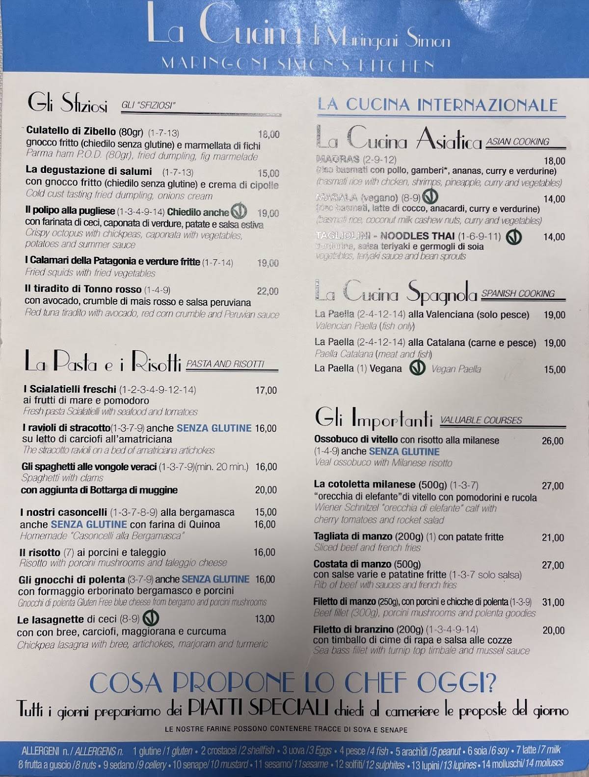 Menu di Byron 