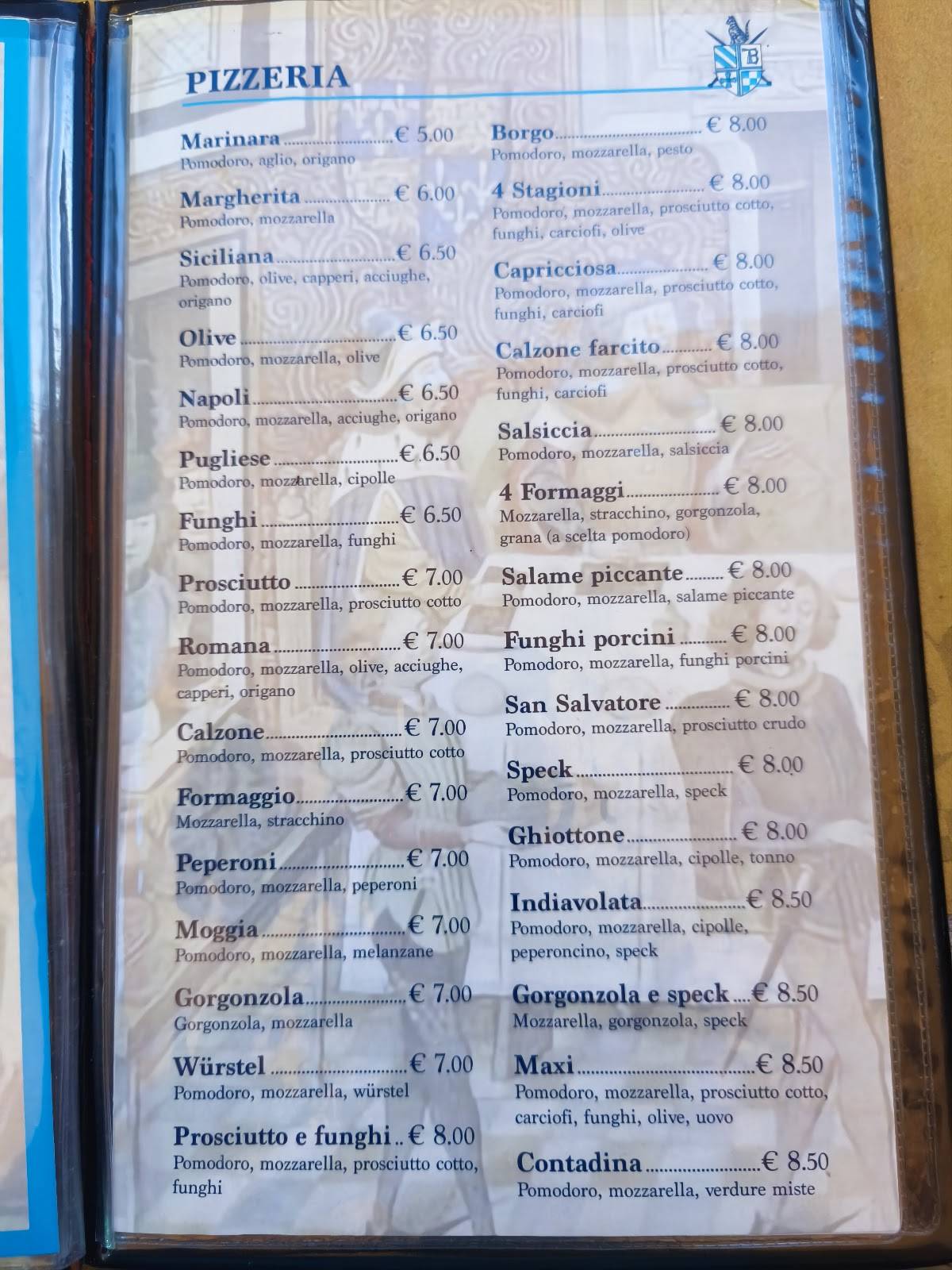 Menu di Ristorante Pizzeria Il Desco dei Fieschi 