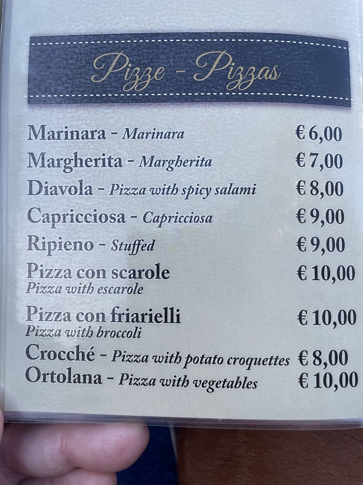Menu di Ristorante Pizzeria Leon d'Oro 
