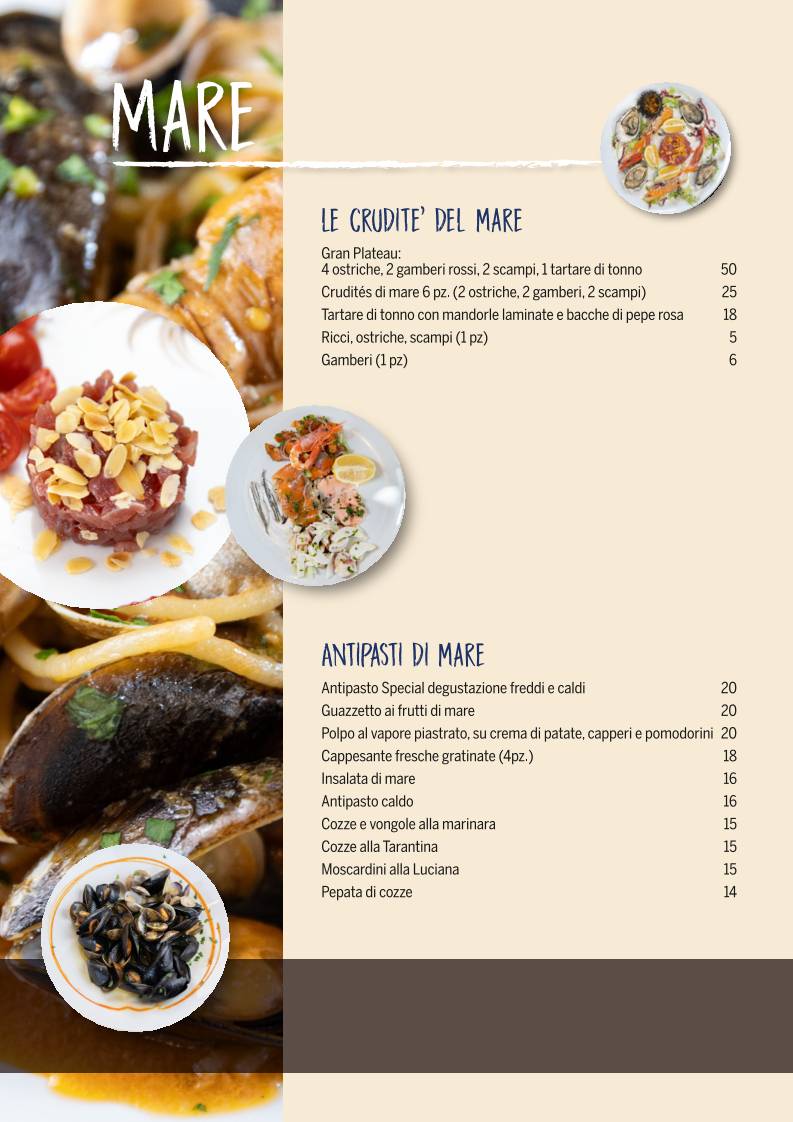 Menu di Pinterrè 