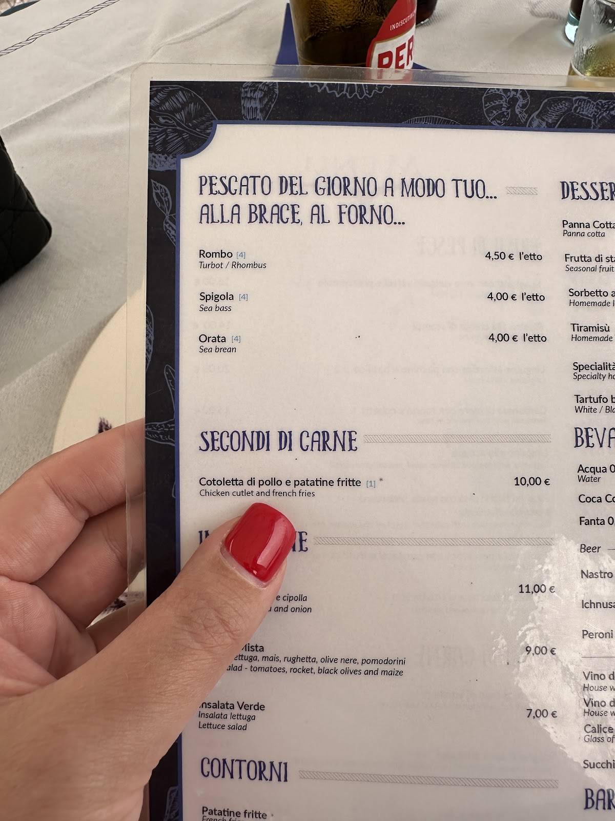 Menu di Ristorante Poseidone 