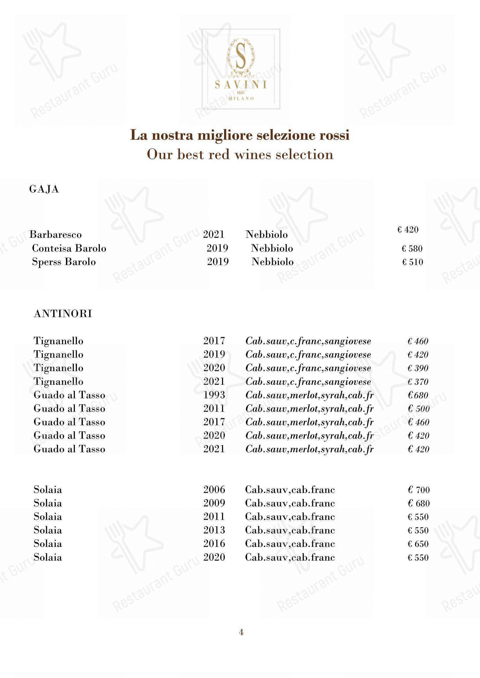 Коктейльная карта per Savini 1867 pub & bar