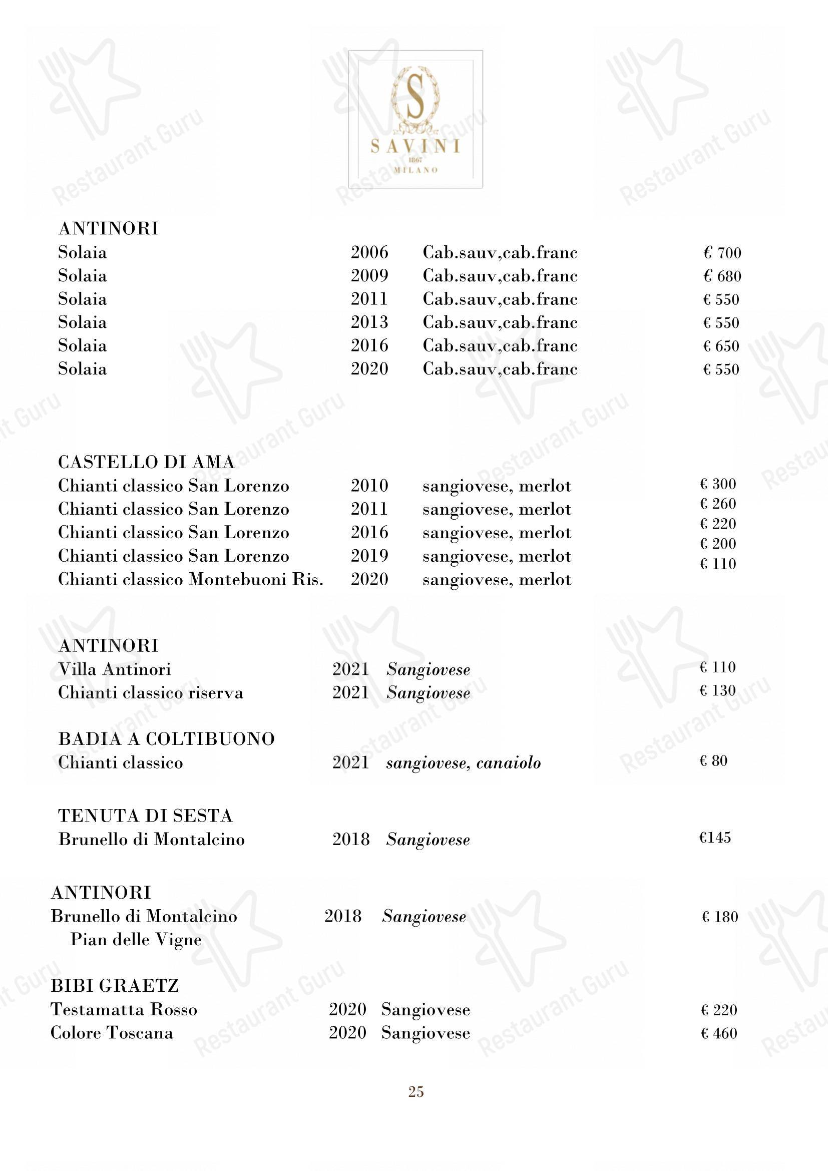 Коктейльная карта per Savini 1867 pub & bar
