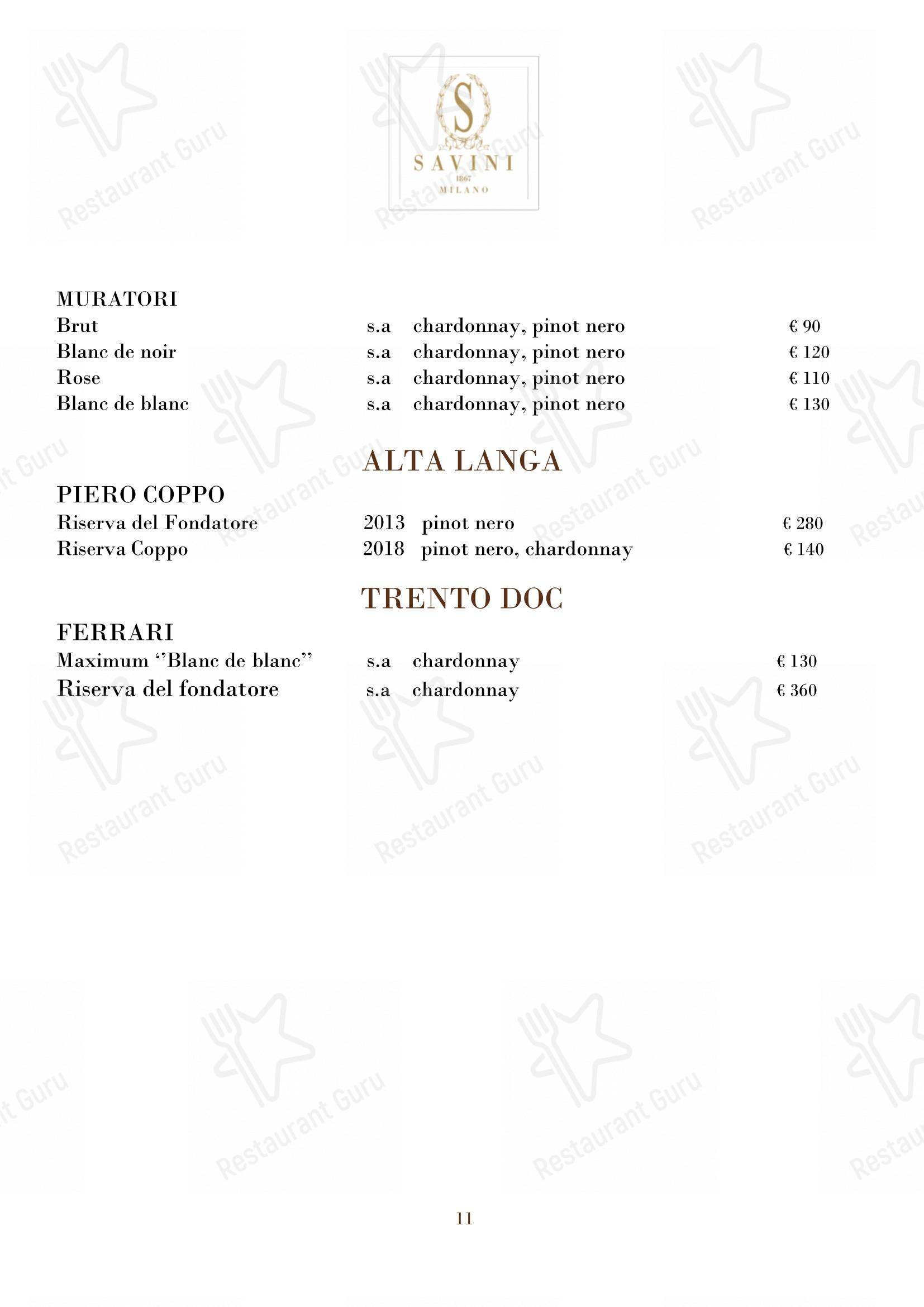 Коктейльная карта per Savini 1867 pub & bar