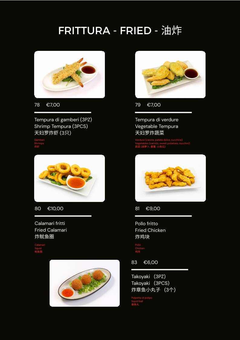 Menu di Ristorante Sushi Venezia Asia - 亞洲飯店 