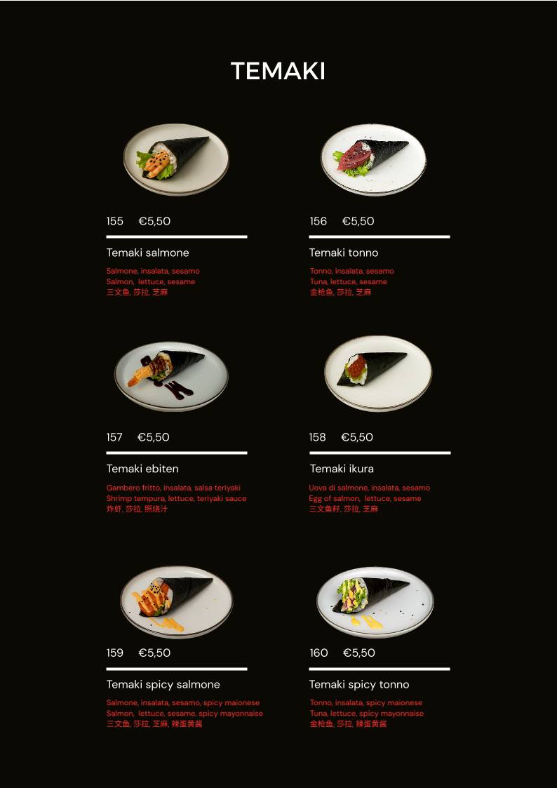 Menu di Ristorante Sushi Venezia Asia - 亞洲飯店 