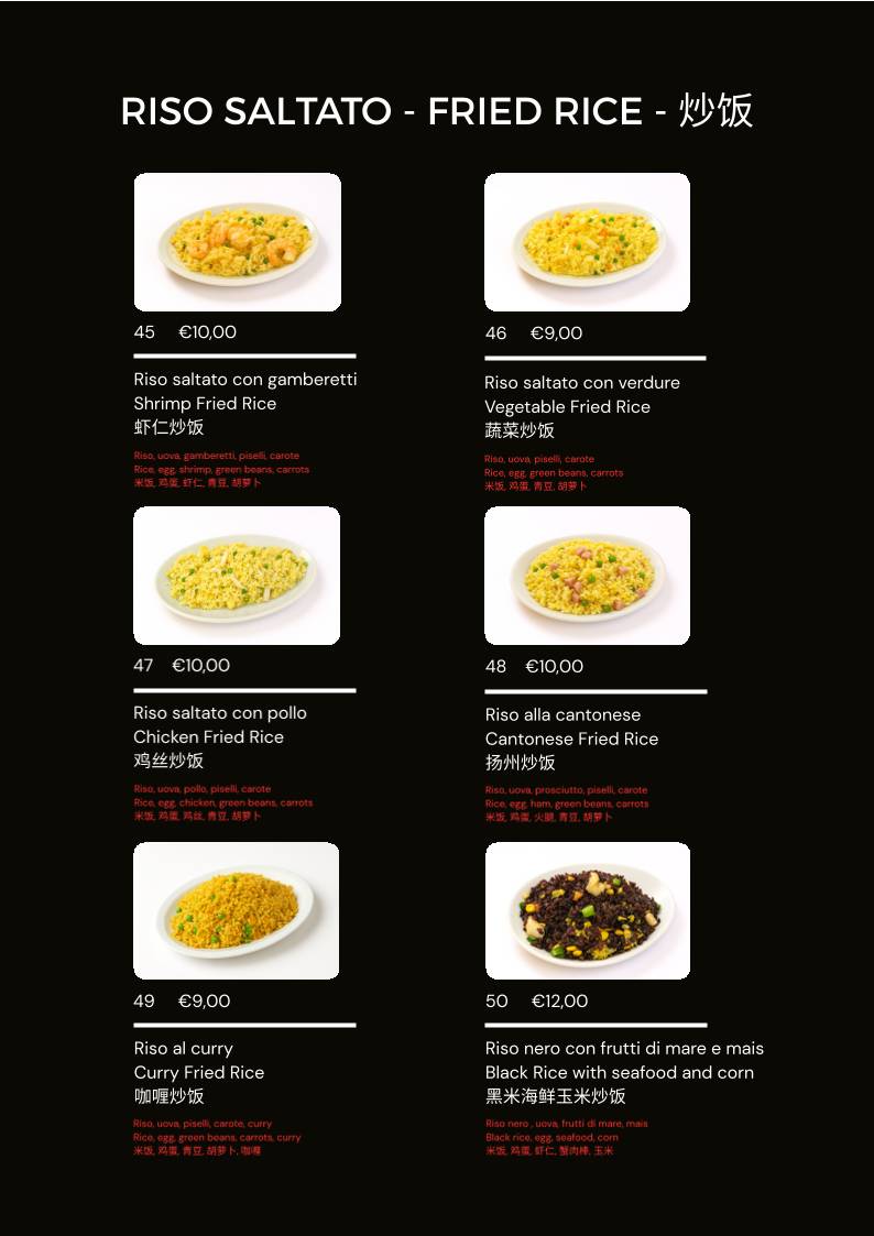 Menu di Ristorante Sushi Venezia Asia - 亞洲飯店 