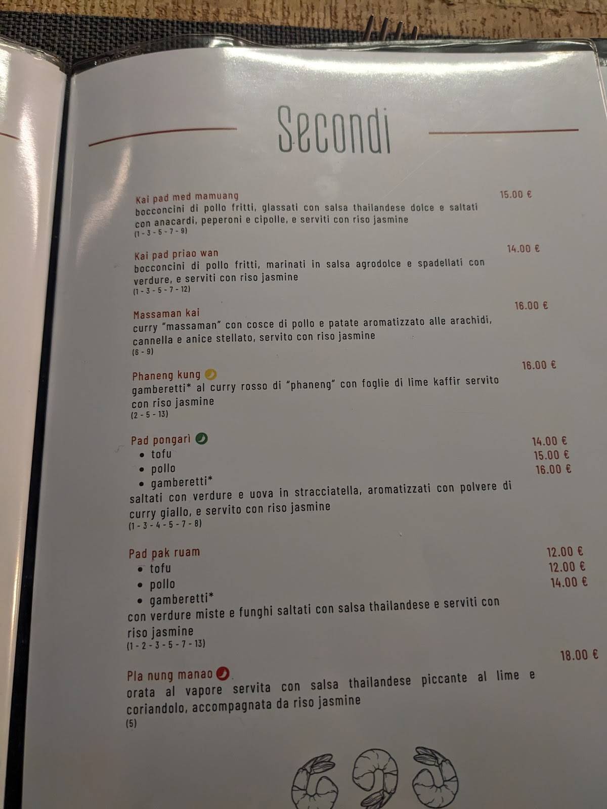 Menu di Thai Break - Italian Lunch & Thai Dinner 