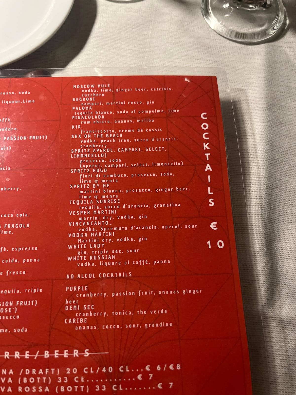 Menu di Ristorante Vincanto 