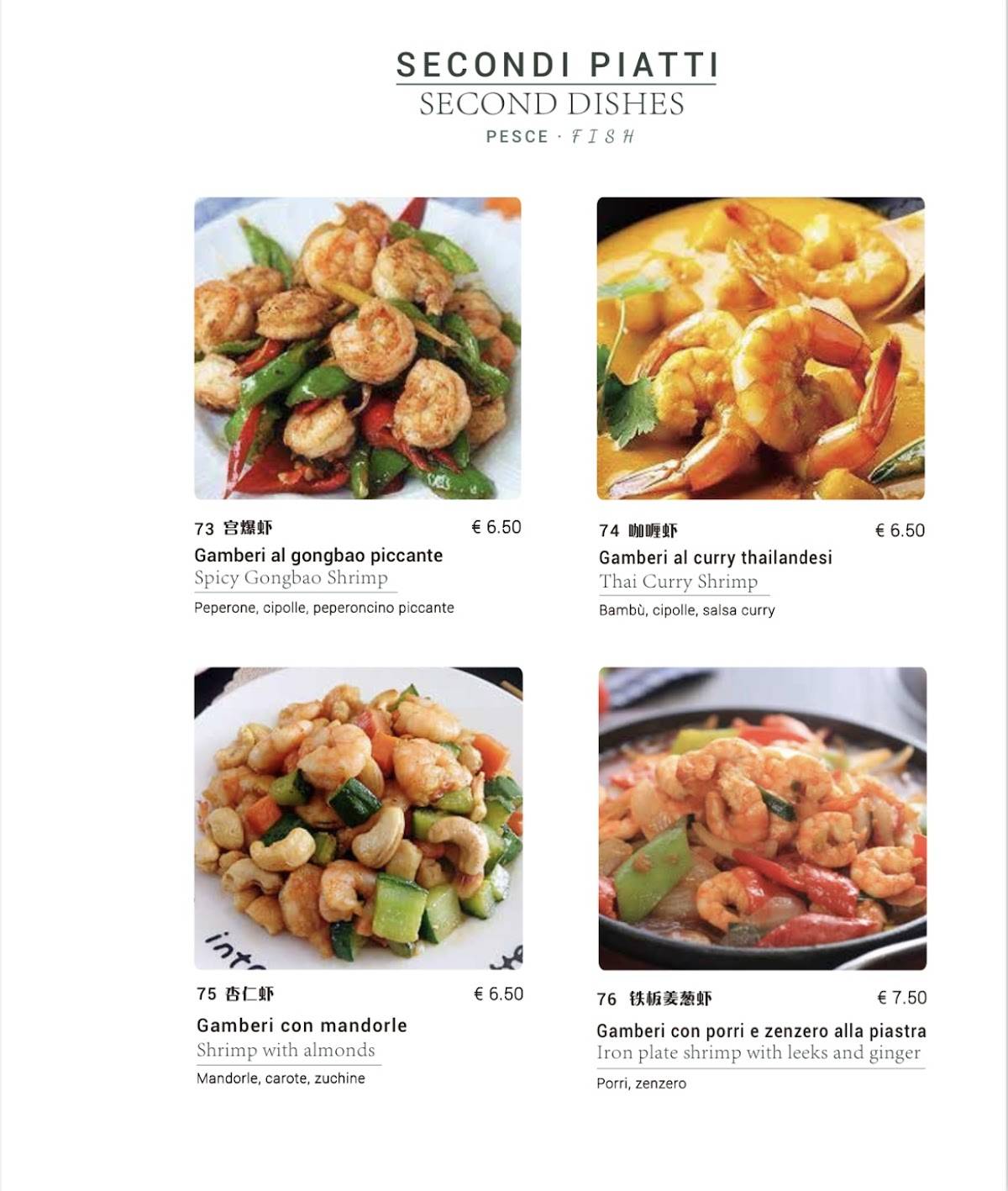 Menu di Ristorante cinese Mix 