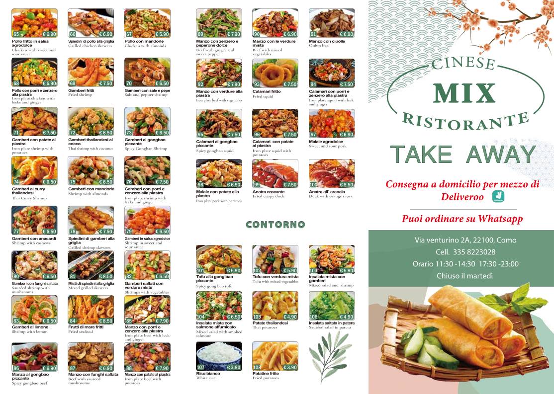 Menu di Ristorante cinese Mix 