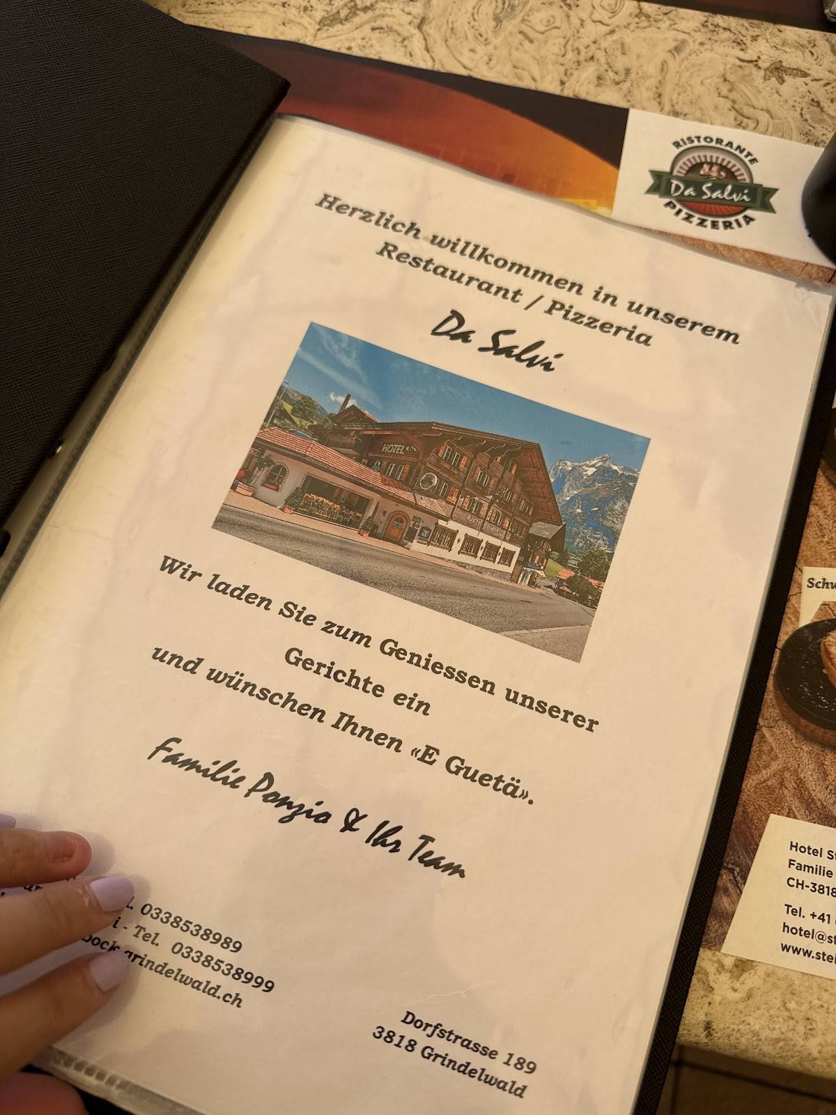 Menu di Ristorante pizzeria Da Salvi 