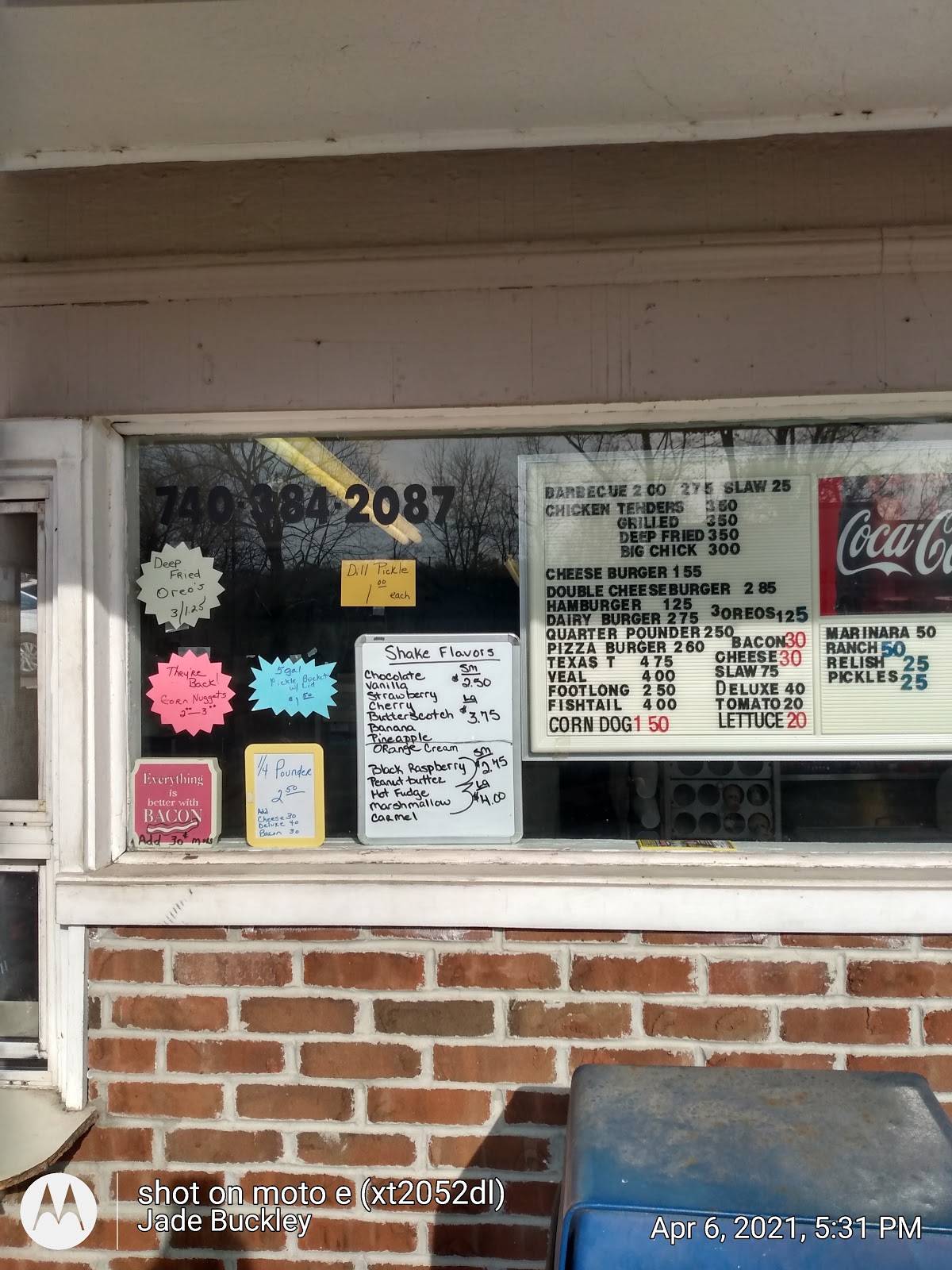 Menu at Rocket Dairy Corner restaurant, Wellston, 802 Pennsylvania Ave