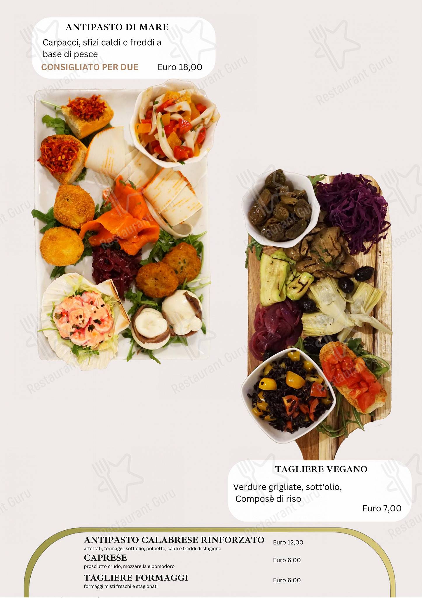 Menu di Ristorante Pizzeria Bella Rogliano 