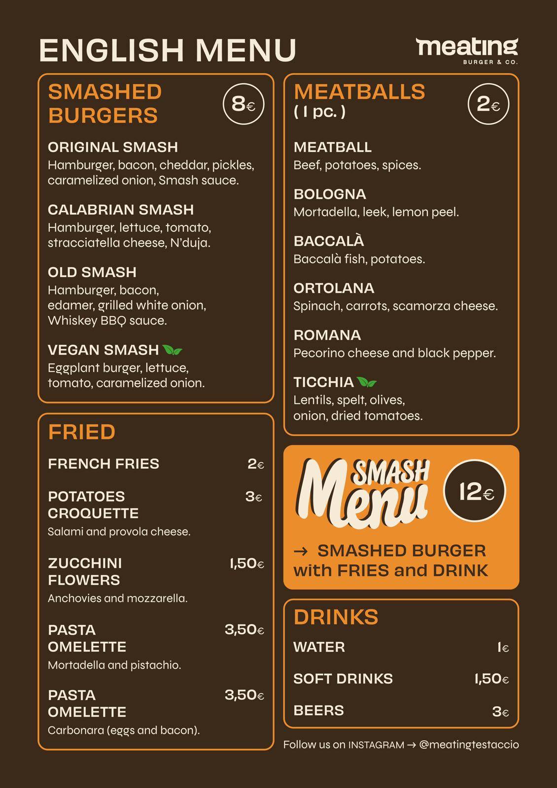 Menu di Meating Burger&Co. 