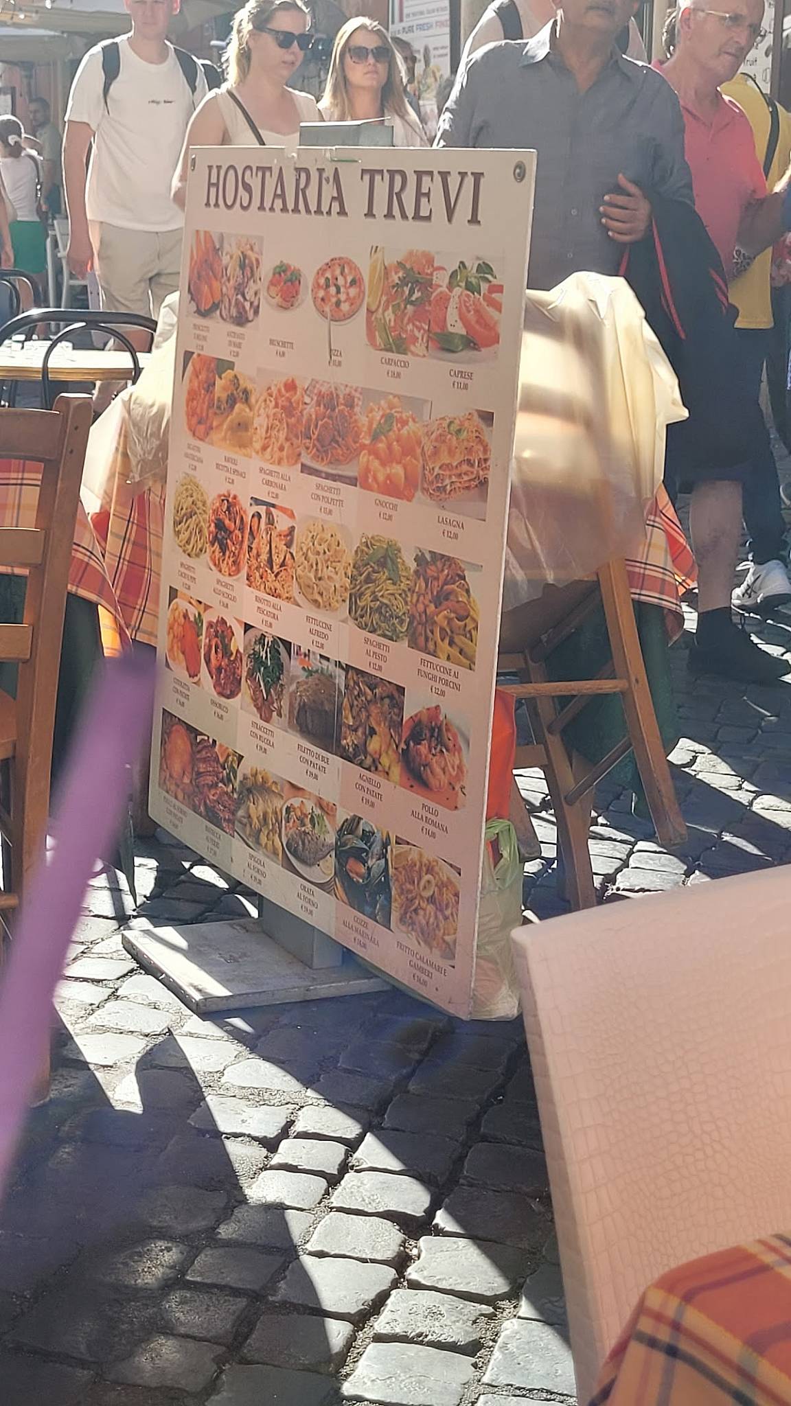 Menu di Hostaria Trevi Roma 