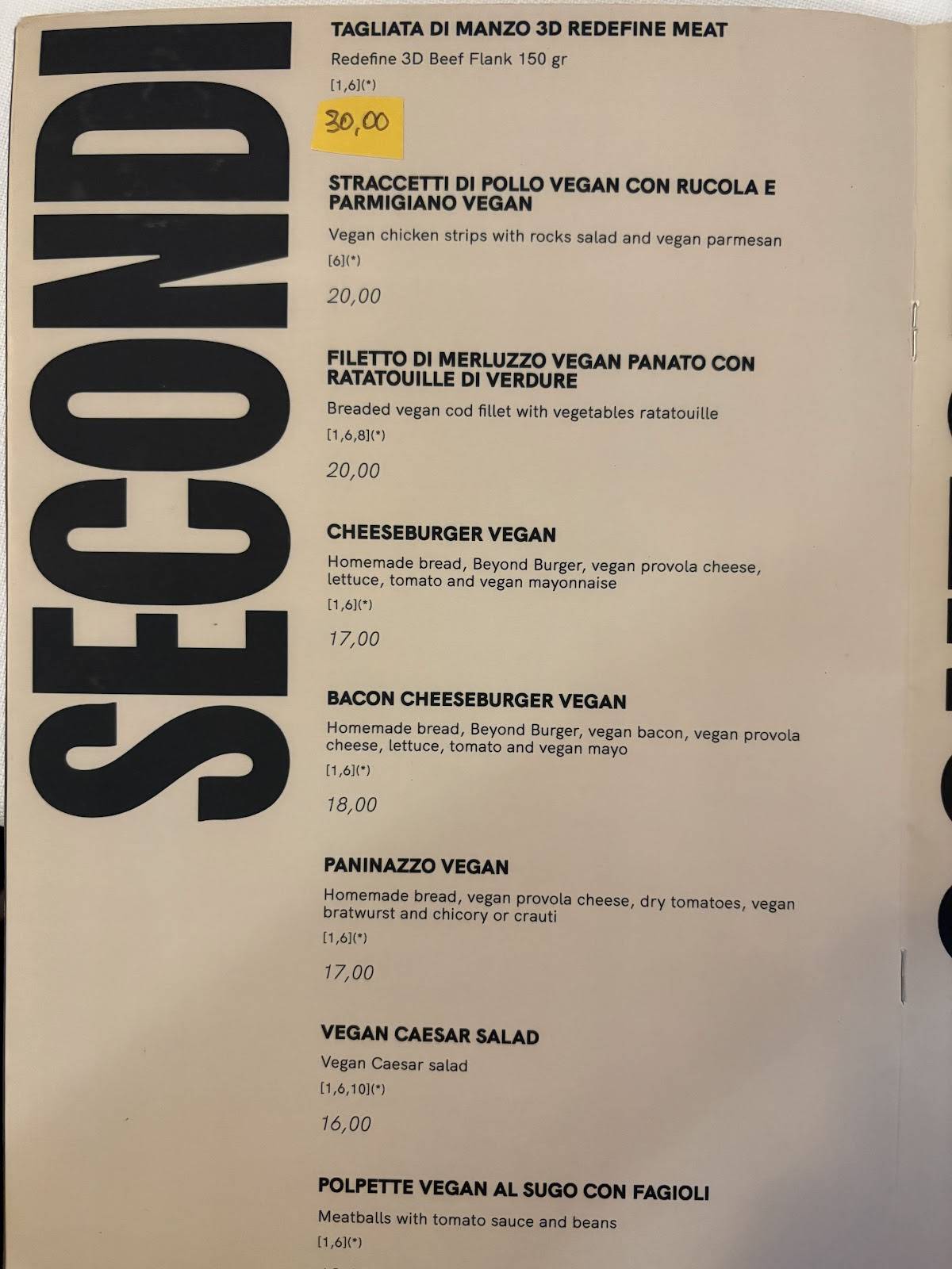 Menu di La Soffitta Renovatio 