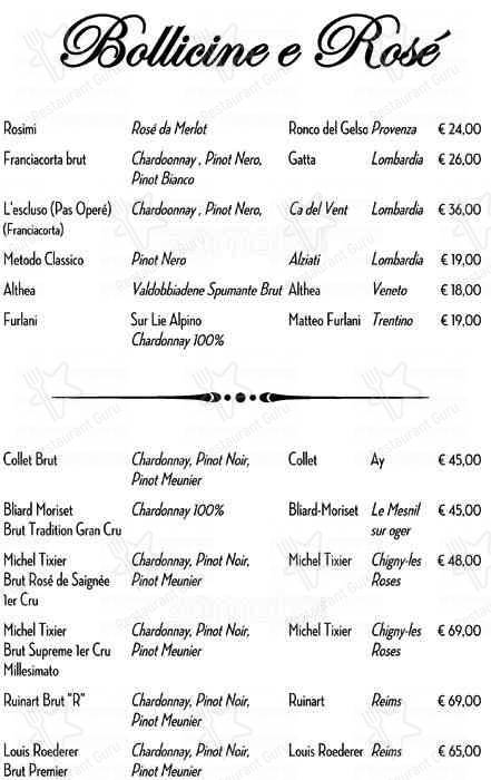 Menu di Necci dal 1924 