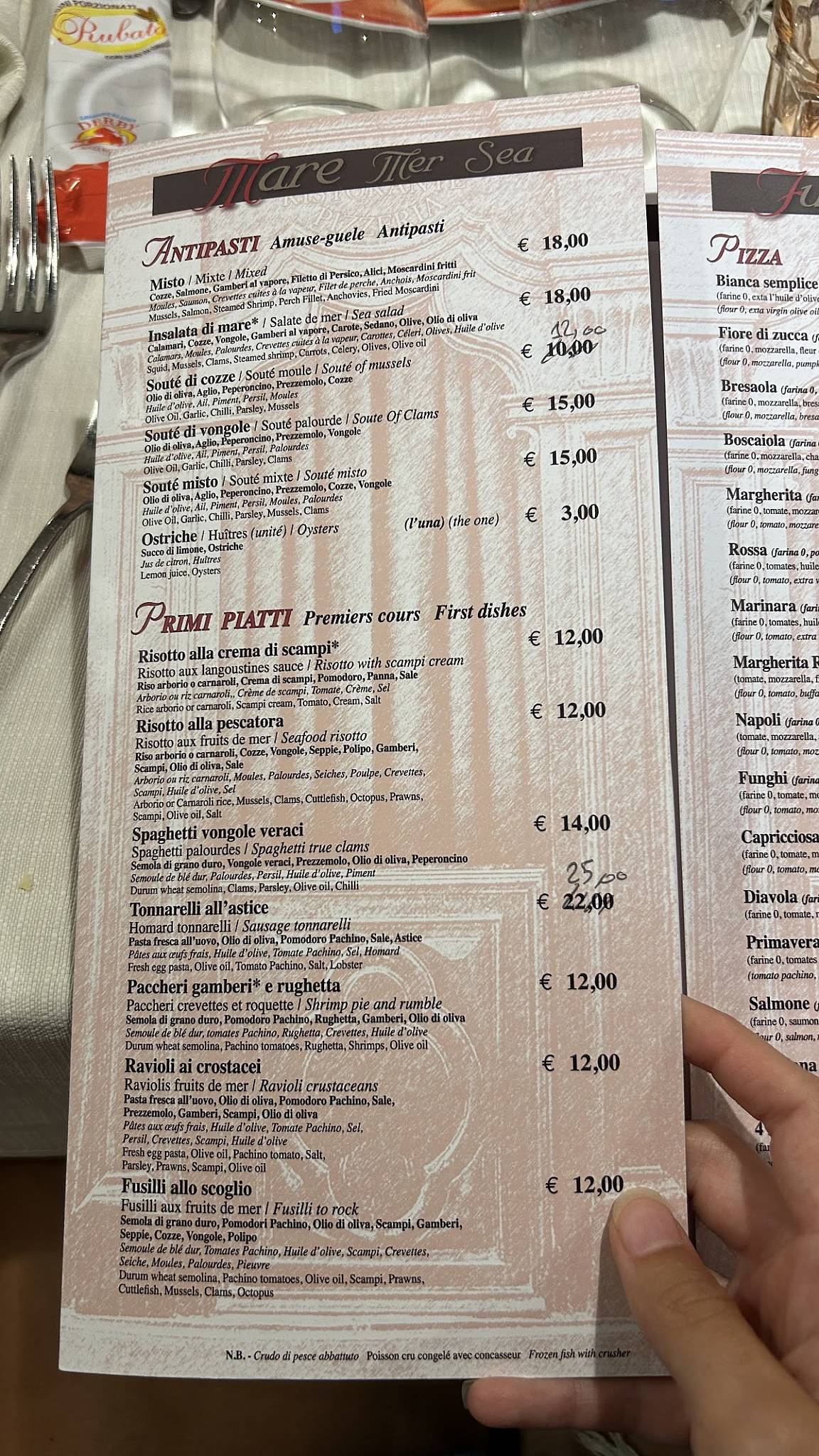 Menu di Ristorante Al Confessionale 