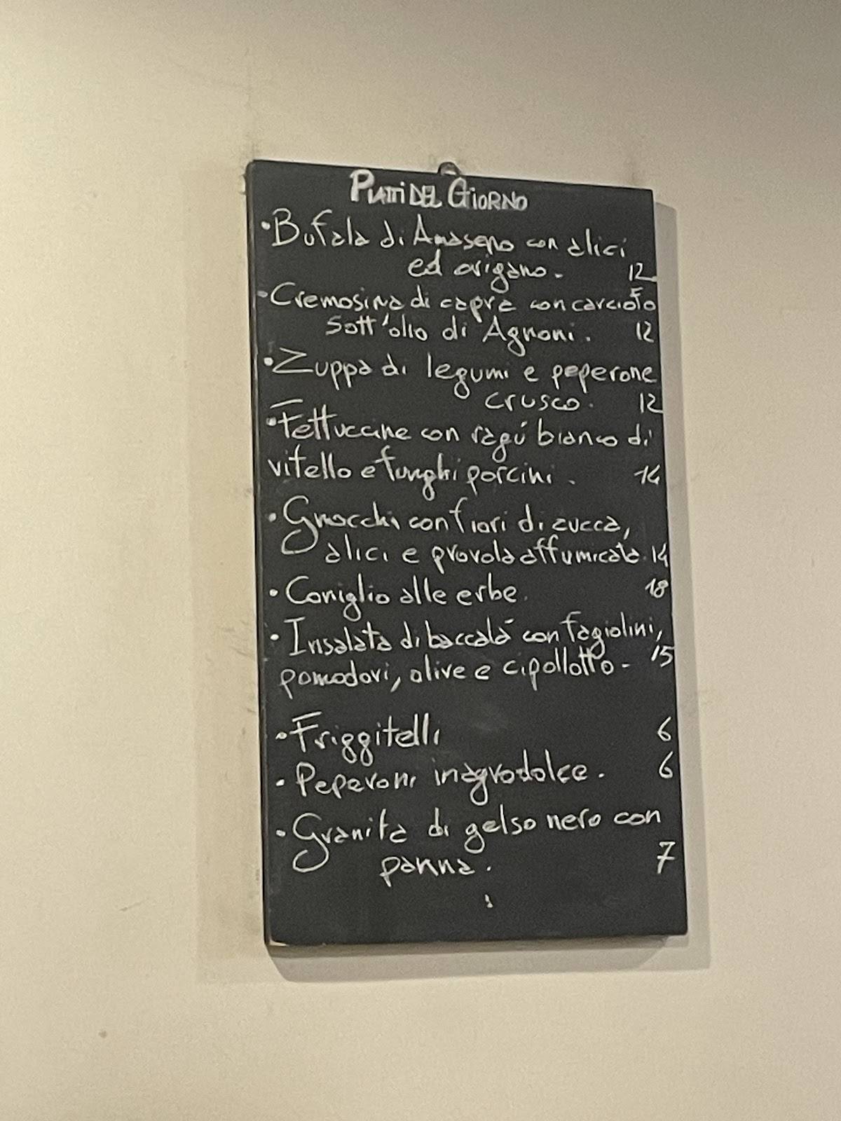 Menu di Taverna Romana 