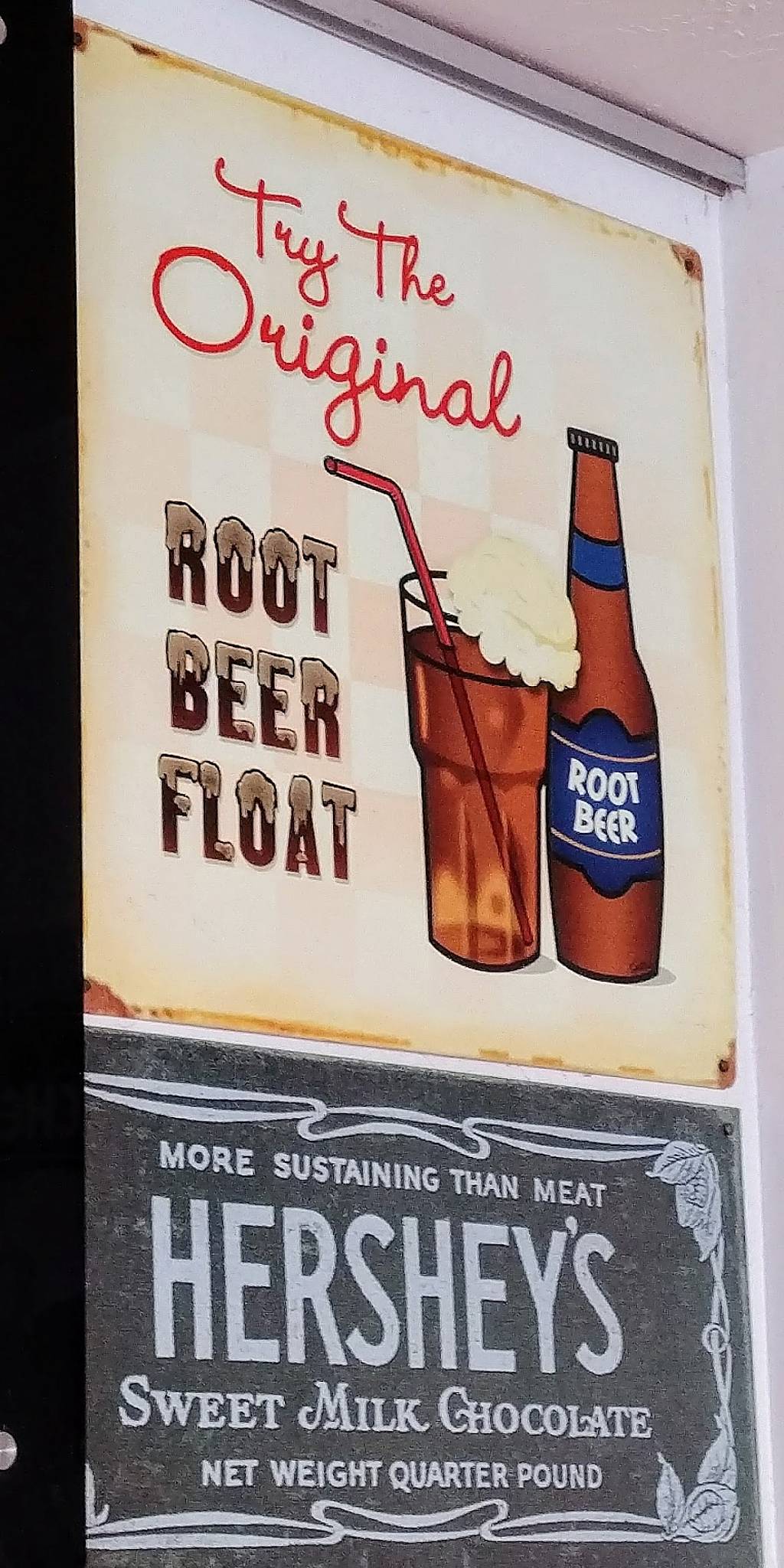 Menu at Root Beer King restaurant, Lamont, Main St