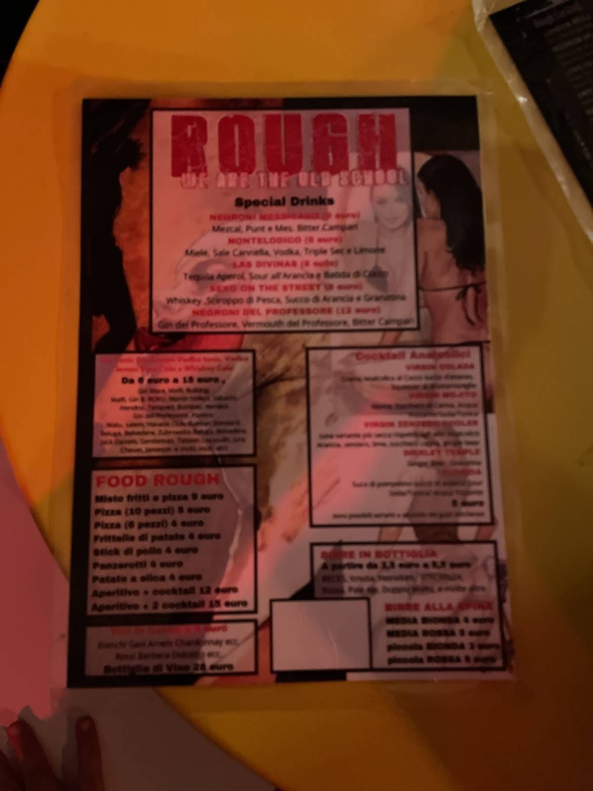 Menu di Rough San Salvario 