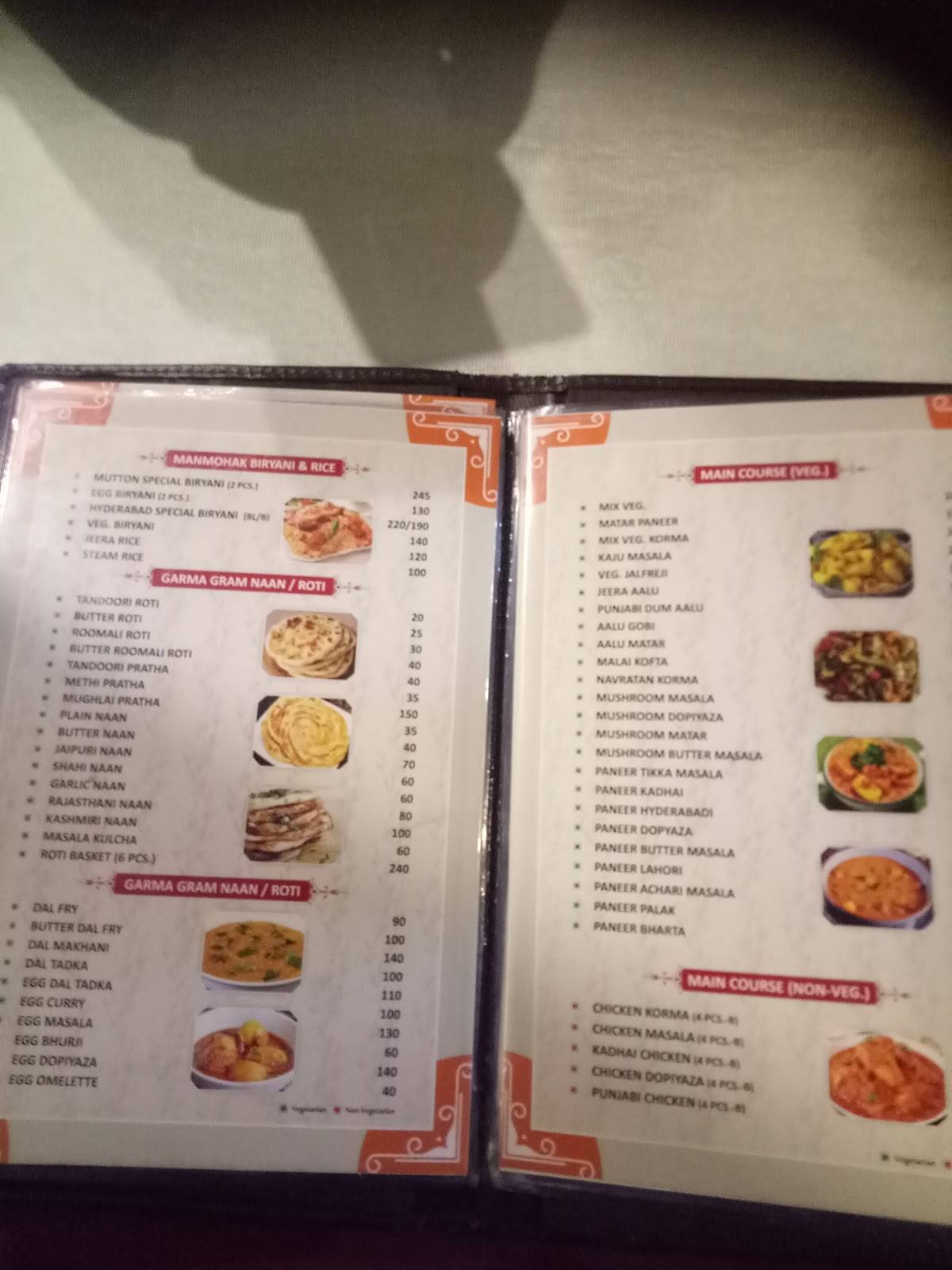 CHHOTE NAWAB menu