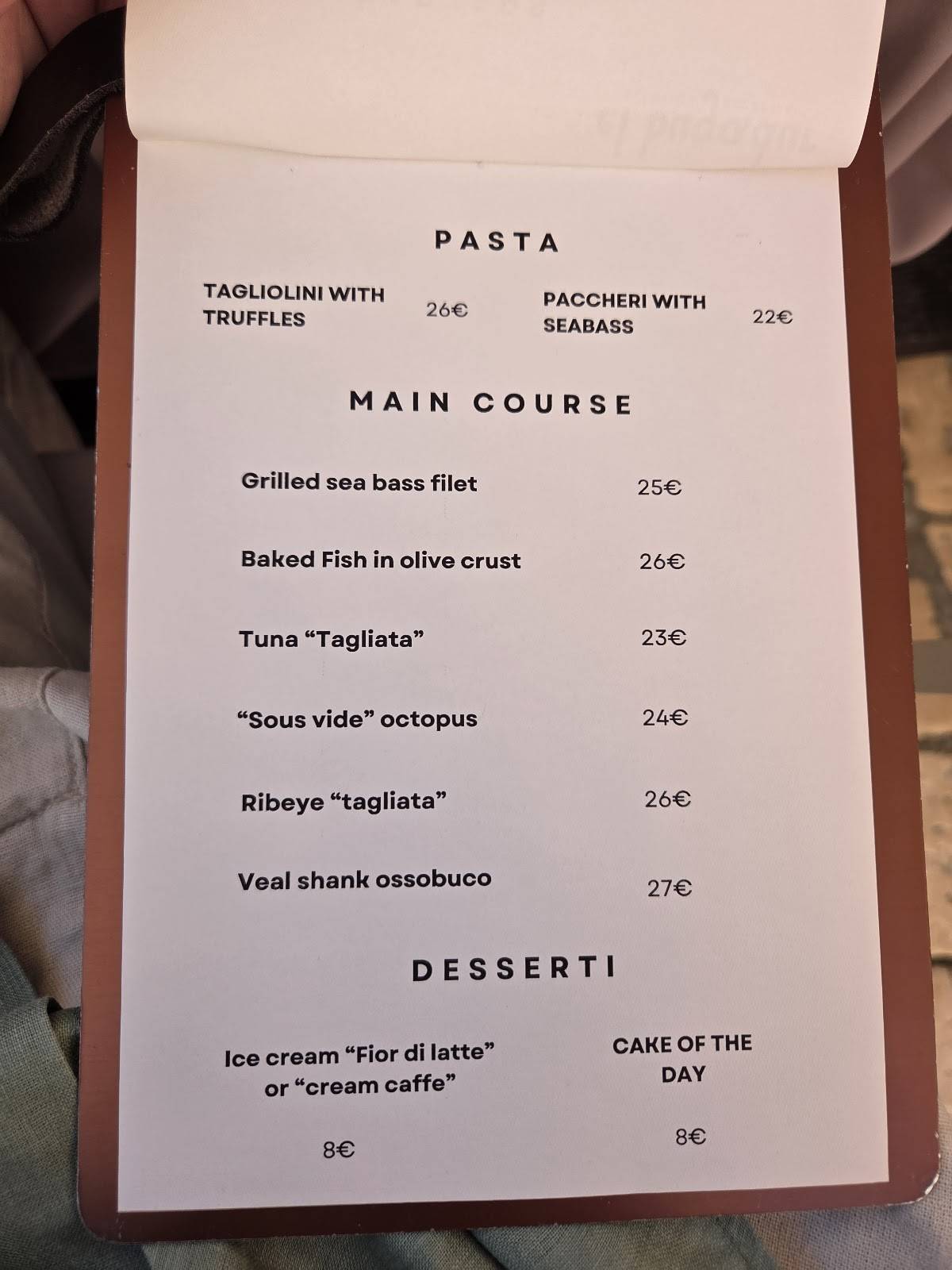 Menu de El Bugadur