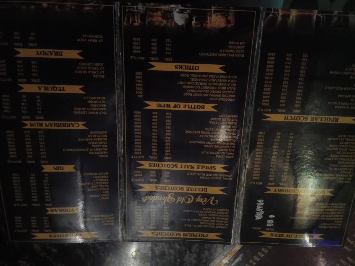 Royal Shahi Darbar menu