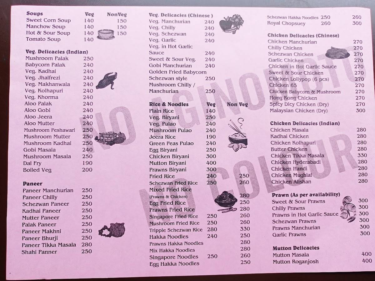 Royal Takeaways menu