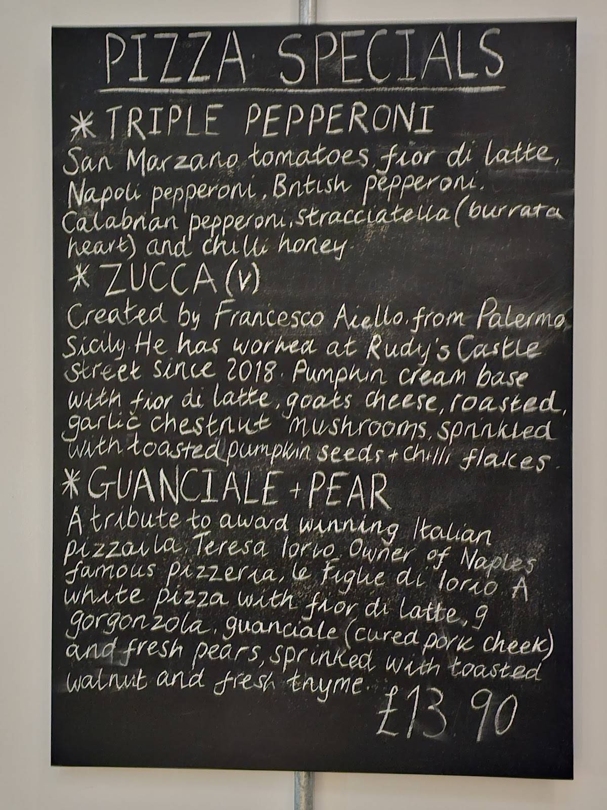 Menu at Rudy's Pizza Napoletana - Leeds restaurant, Leeds