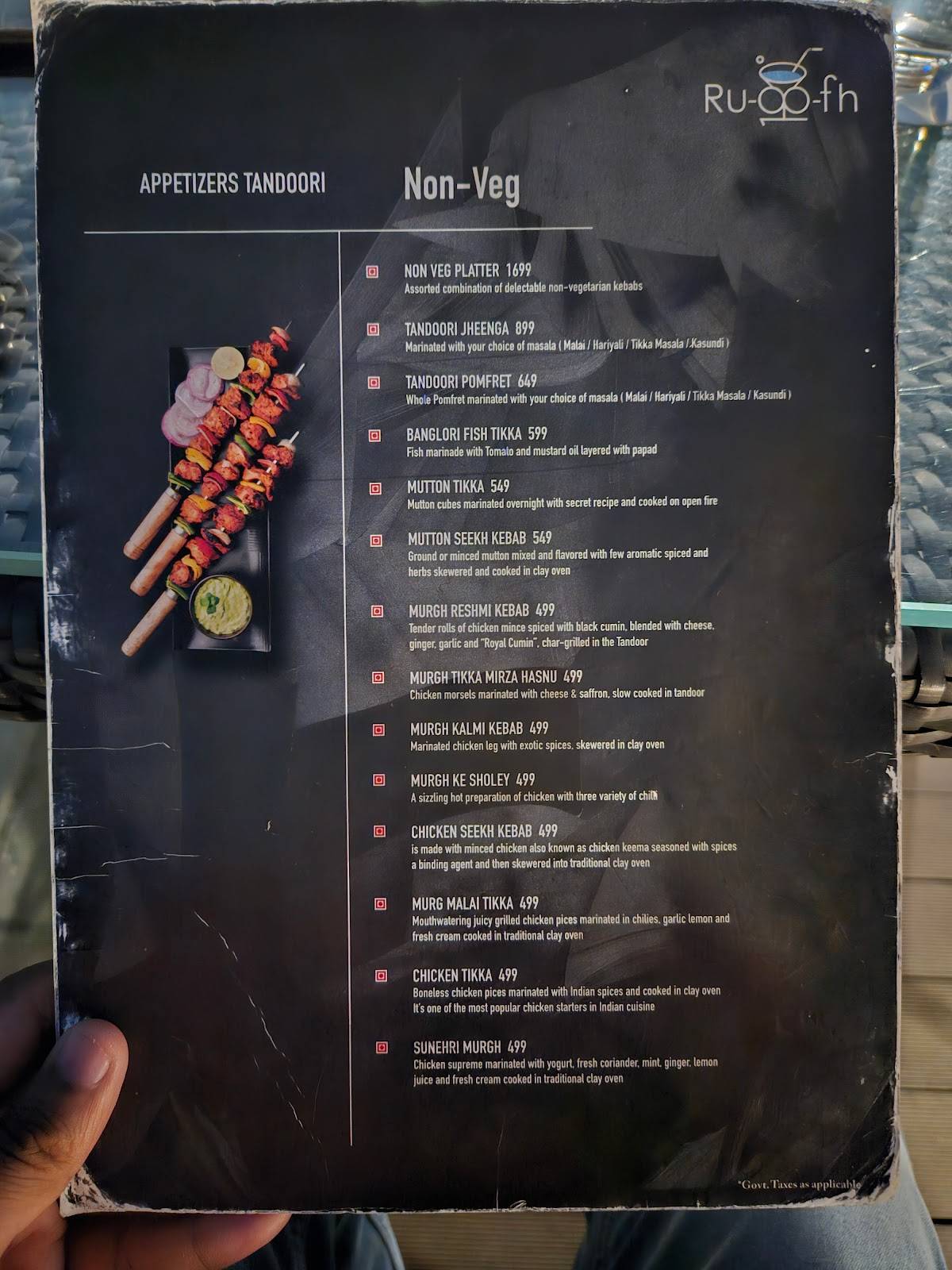 Ruoofh 180º menu