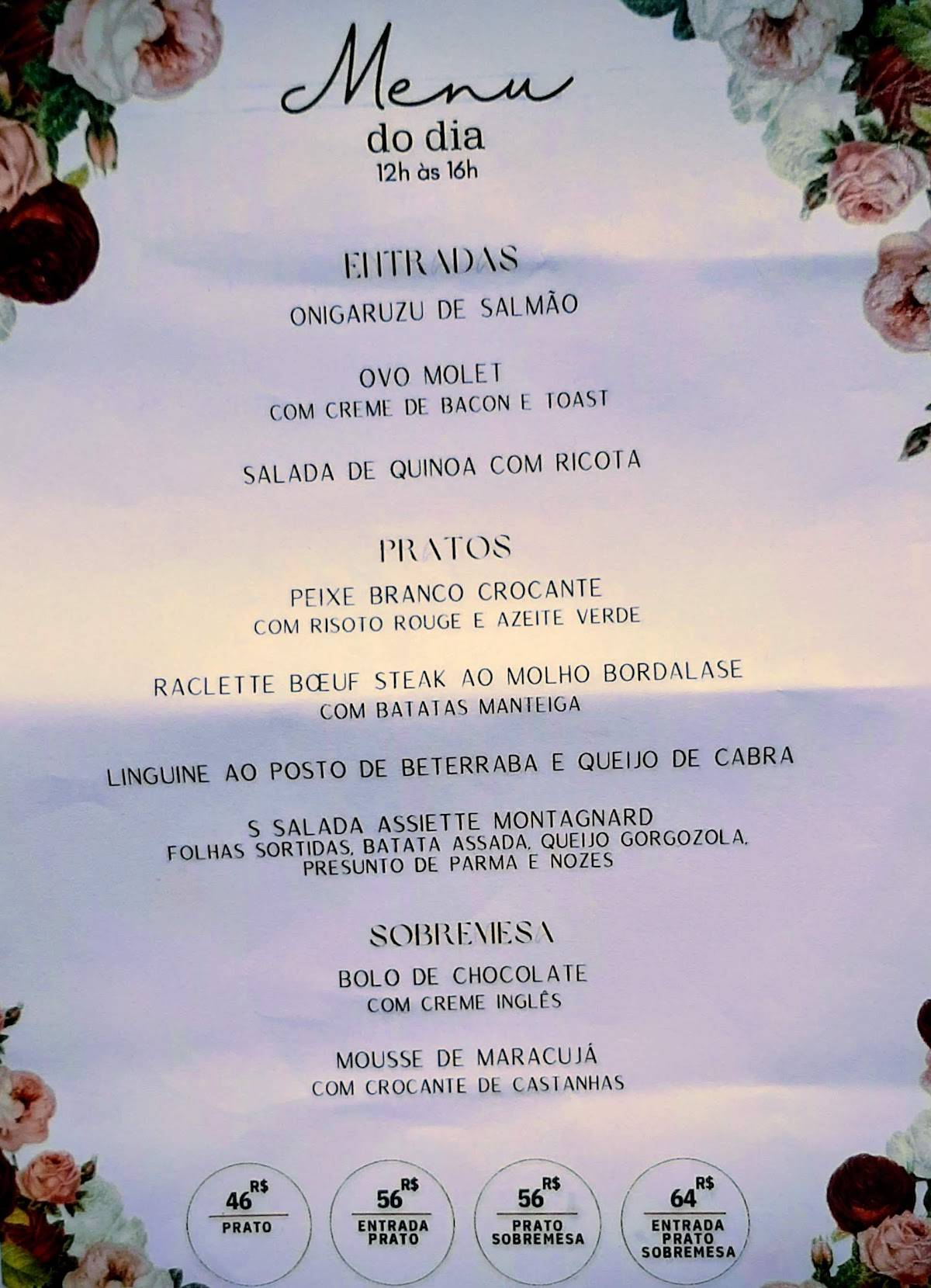 S Bistrô - LEME cardápio