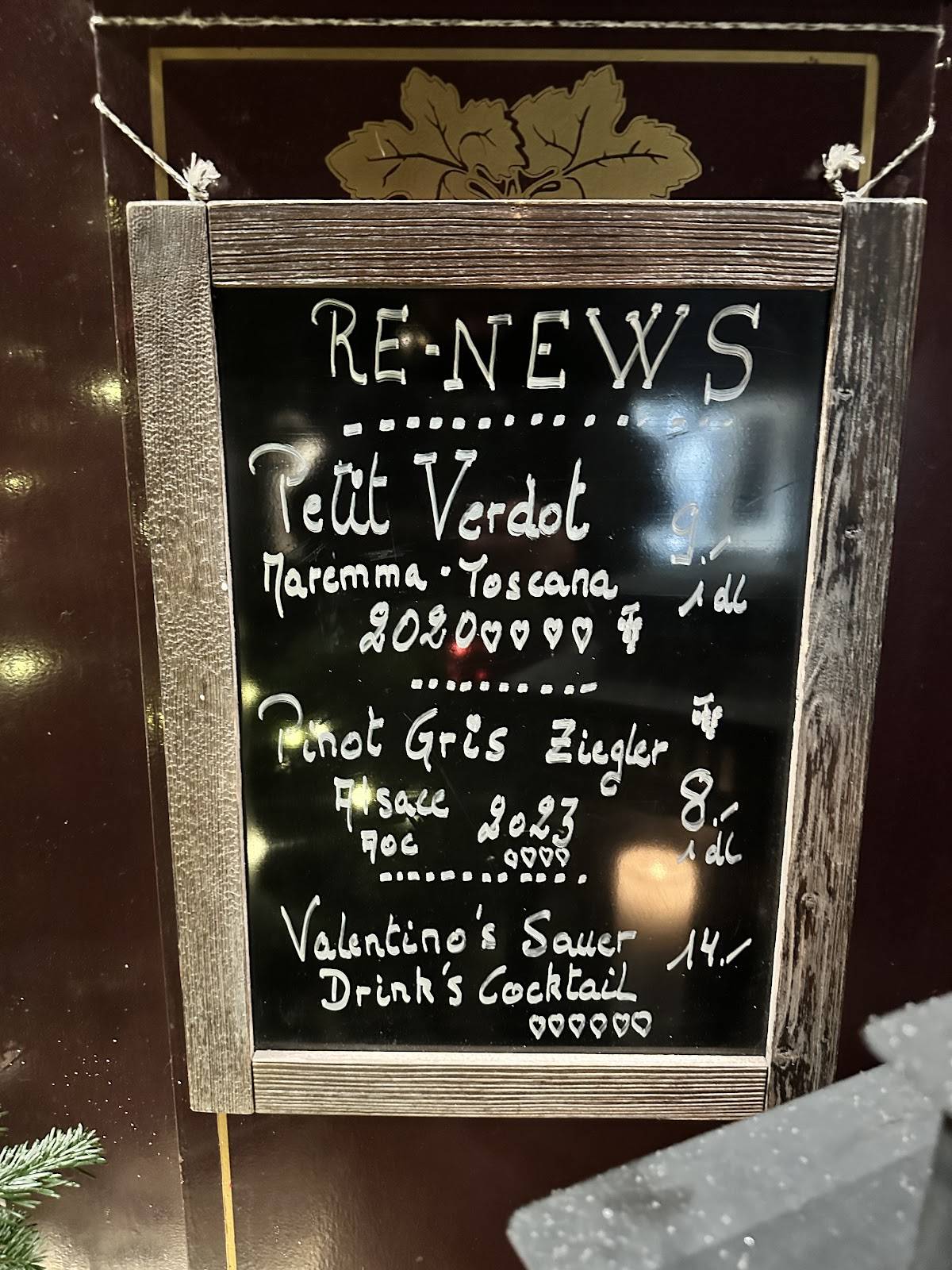Menu di SPALE BAR 