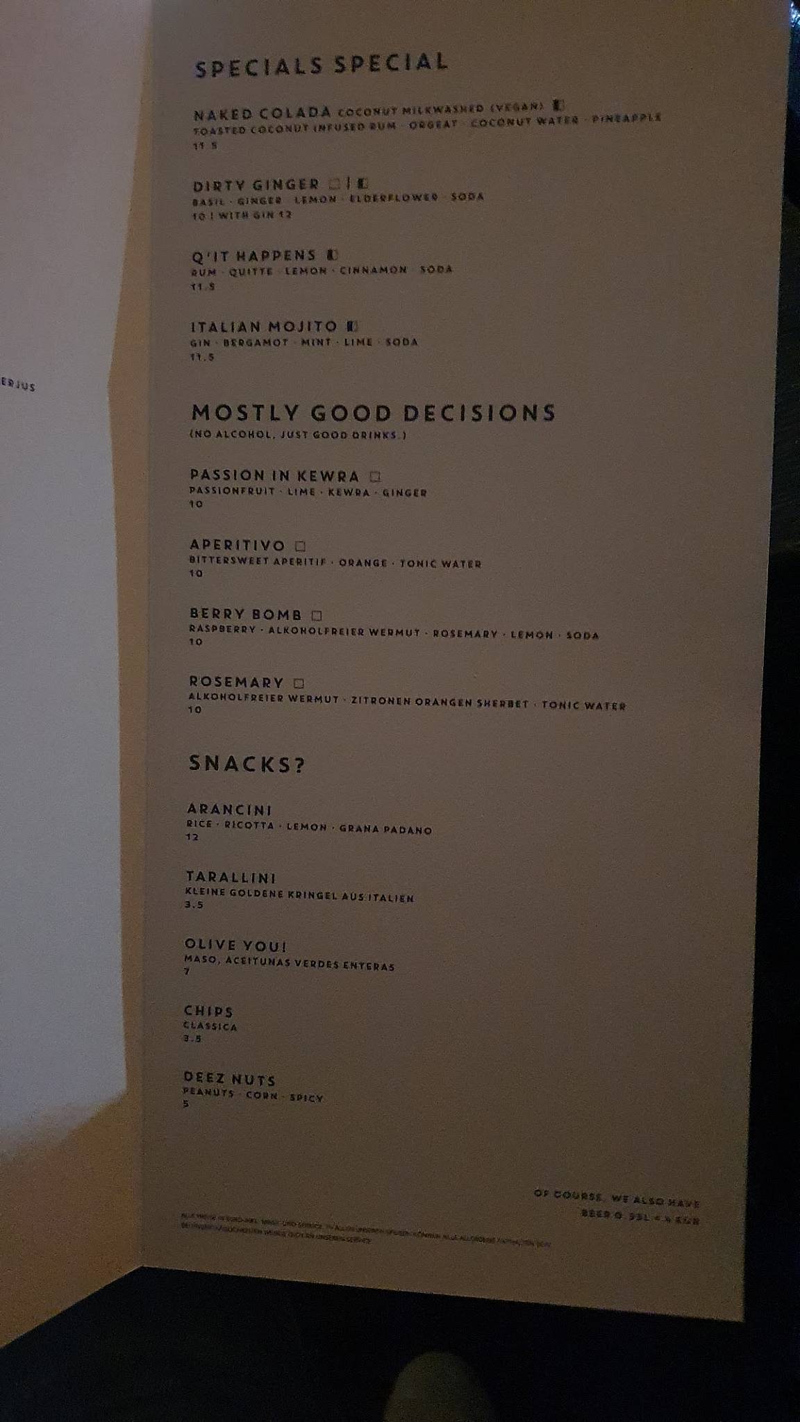 Menu de STADTKIND - Ulm