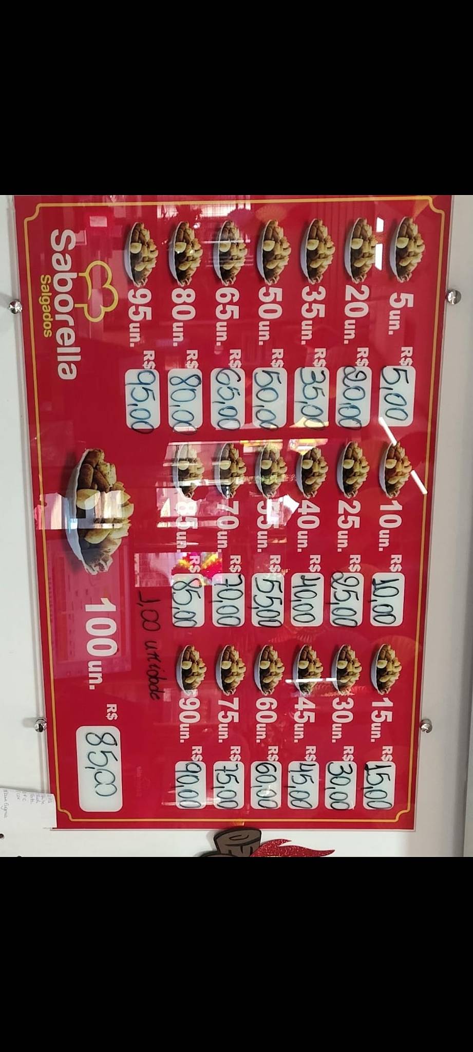 Saborella Salgados • Av. Europa cardápio