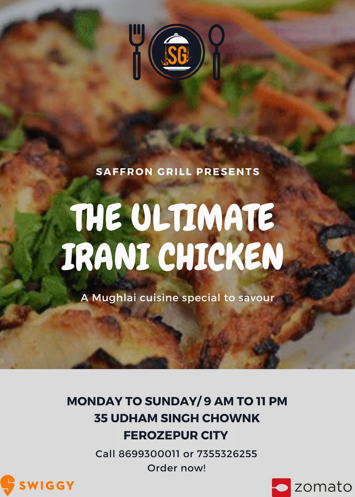 Menu at Saffron Grill, Ferozepur