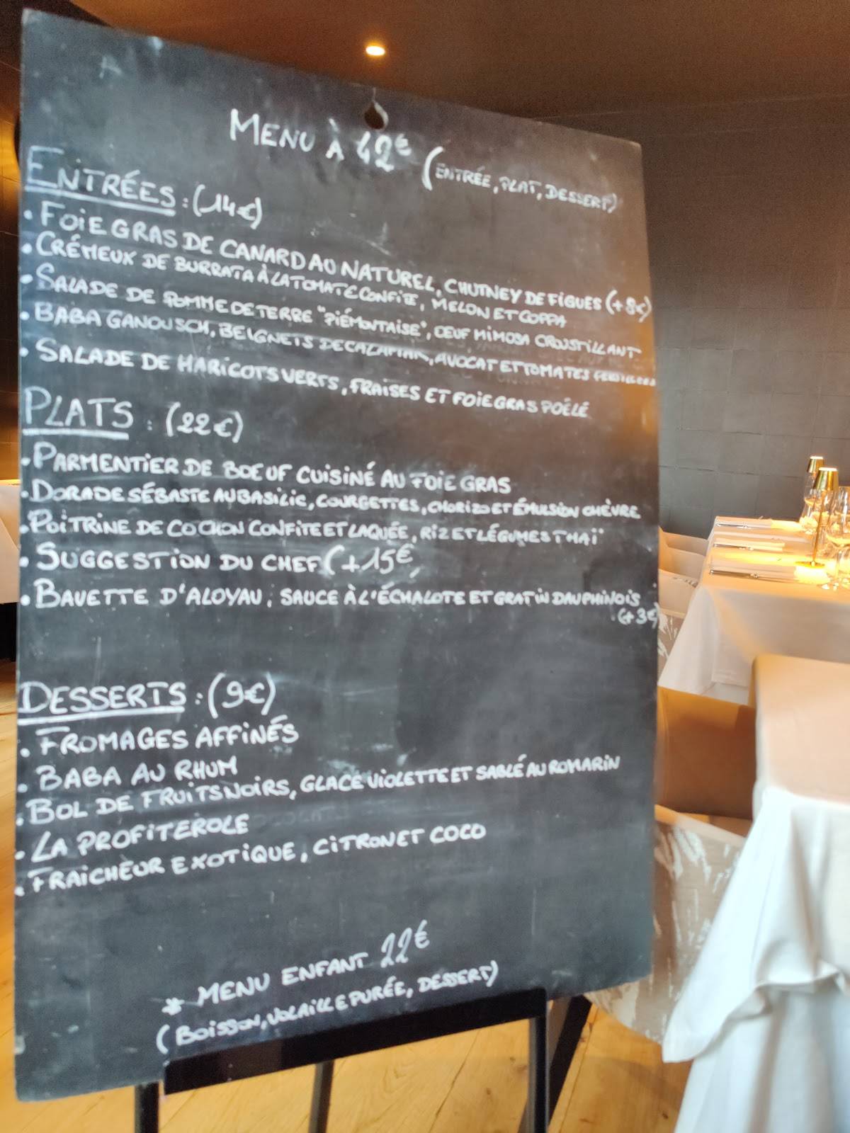 Menu de Les Toqués
