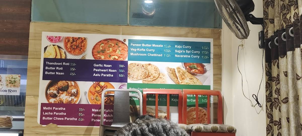 Sajja’s Food Court menu