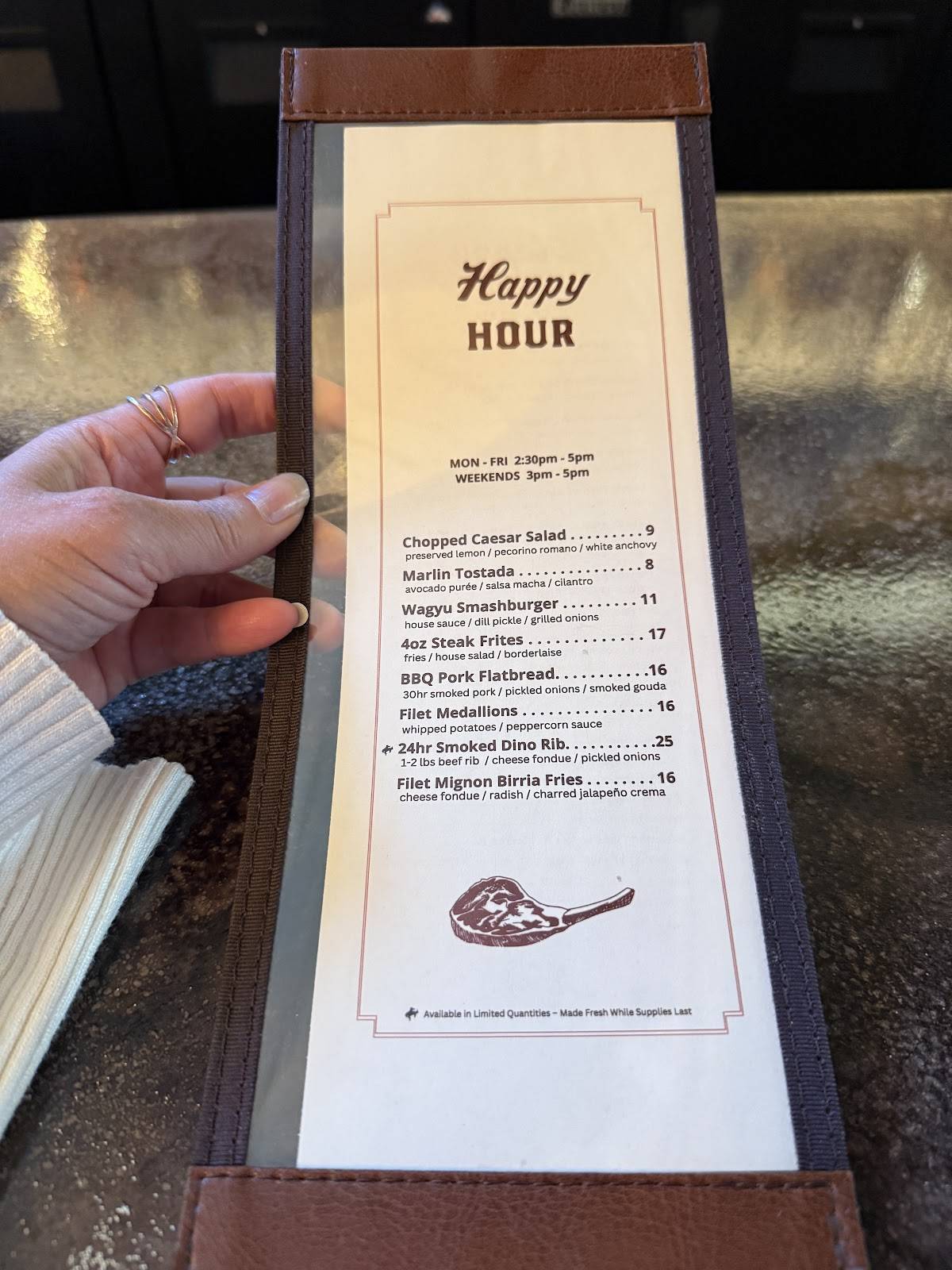 Menu at The Remy steakhouse, San Diego, Hotel Circle Place