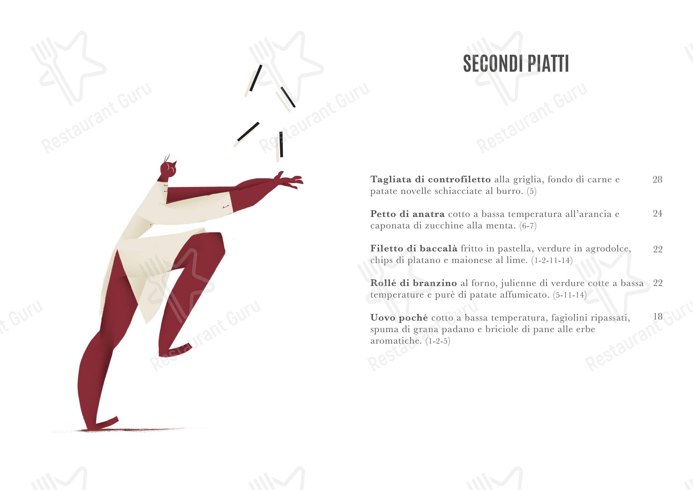 Menu bar per San Maurì ristorante