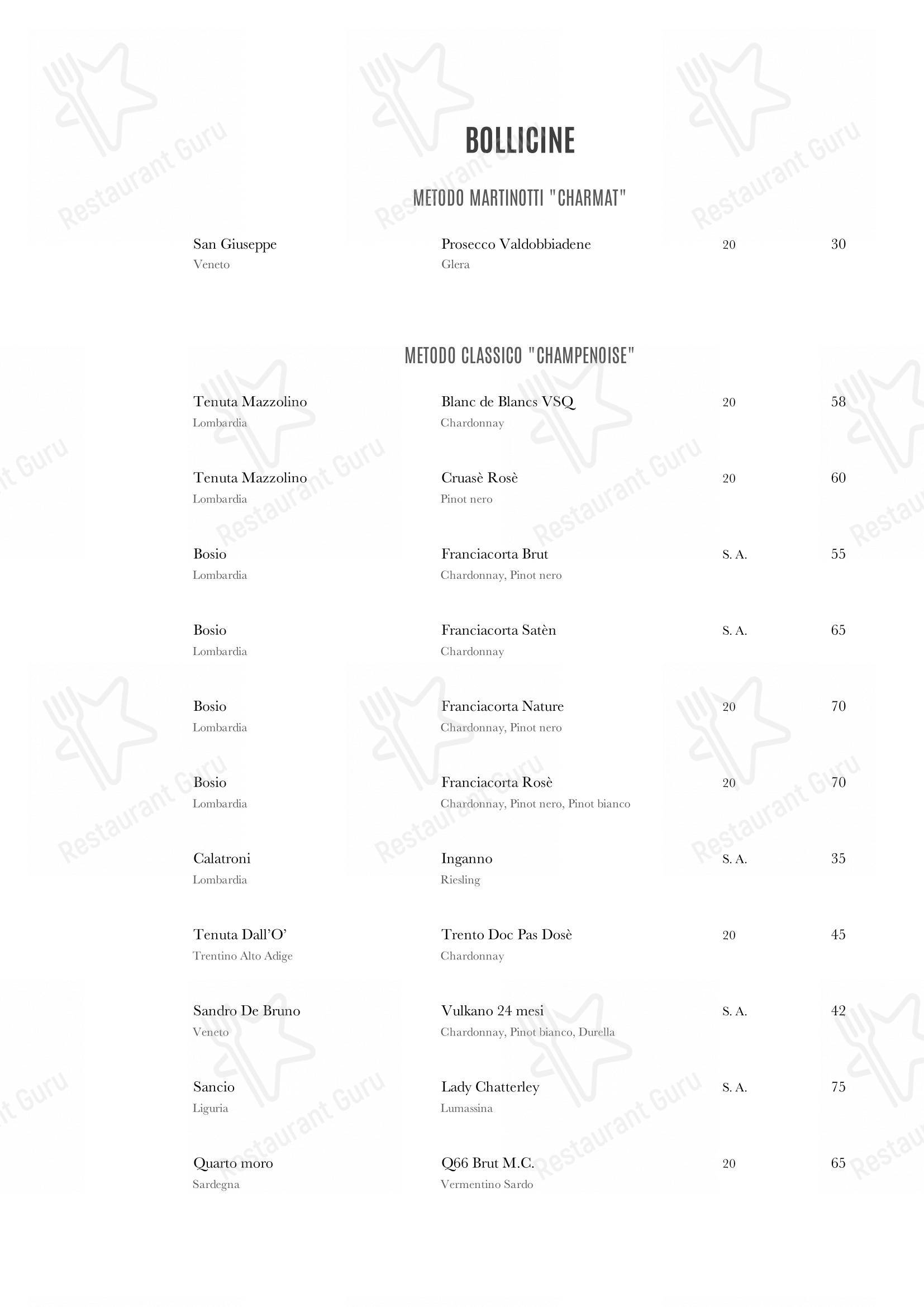 Menu di San Maurì - Коктейльная карта