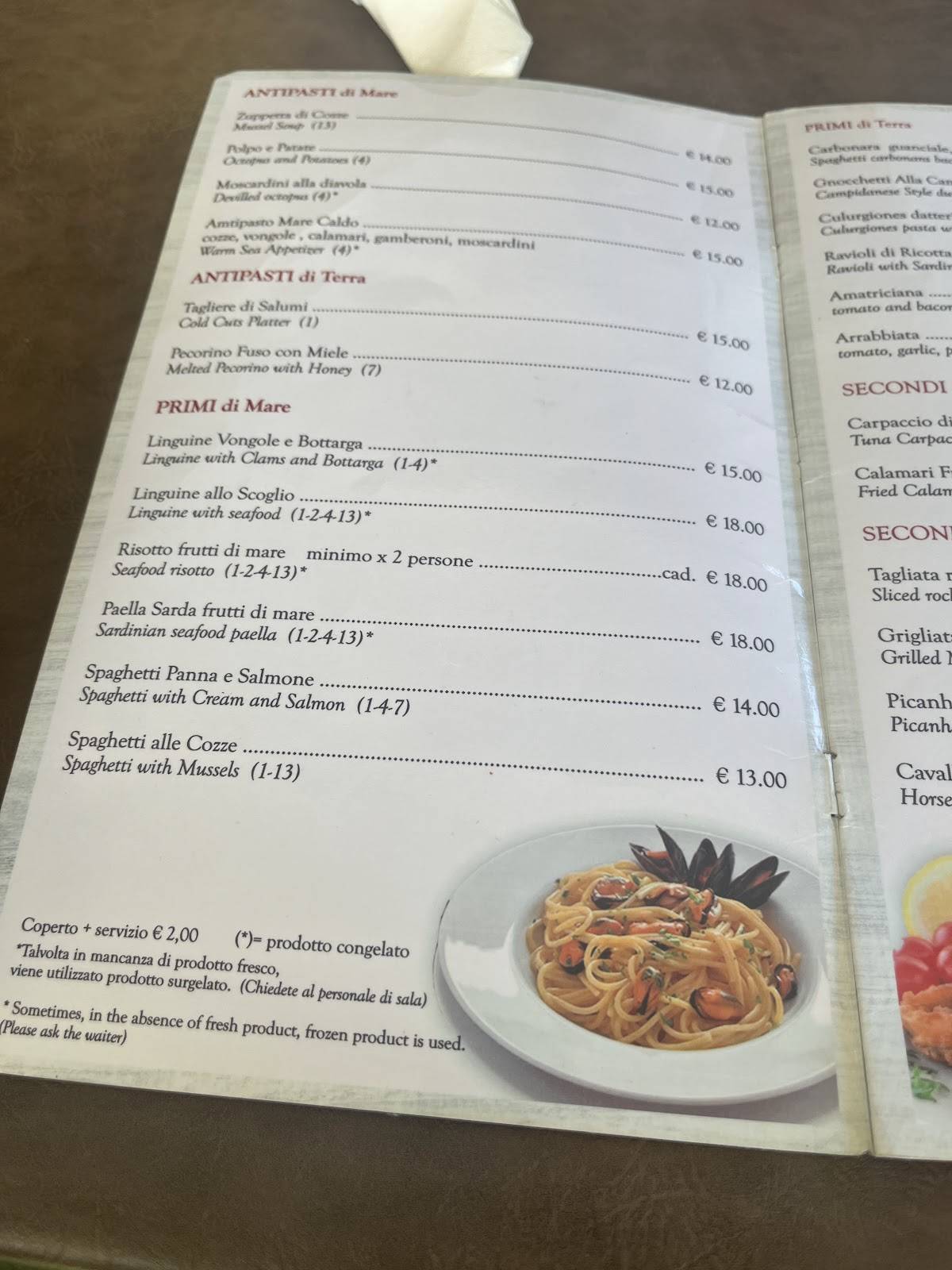 Menu di In Grano Pizzeria 