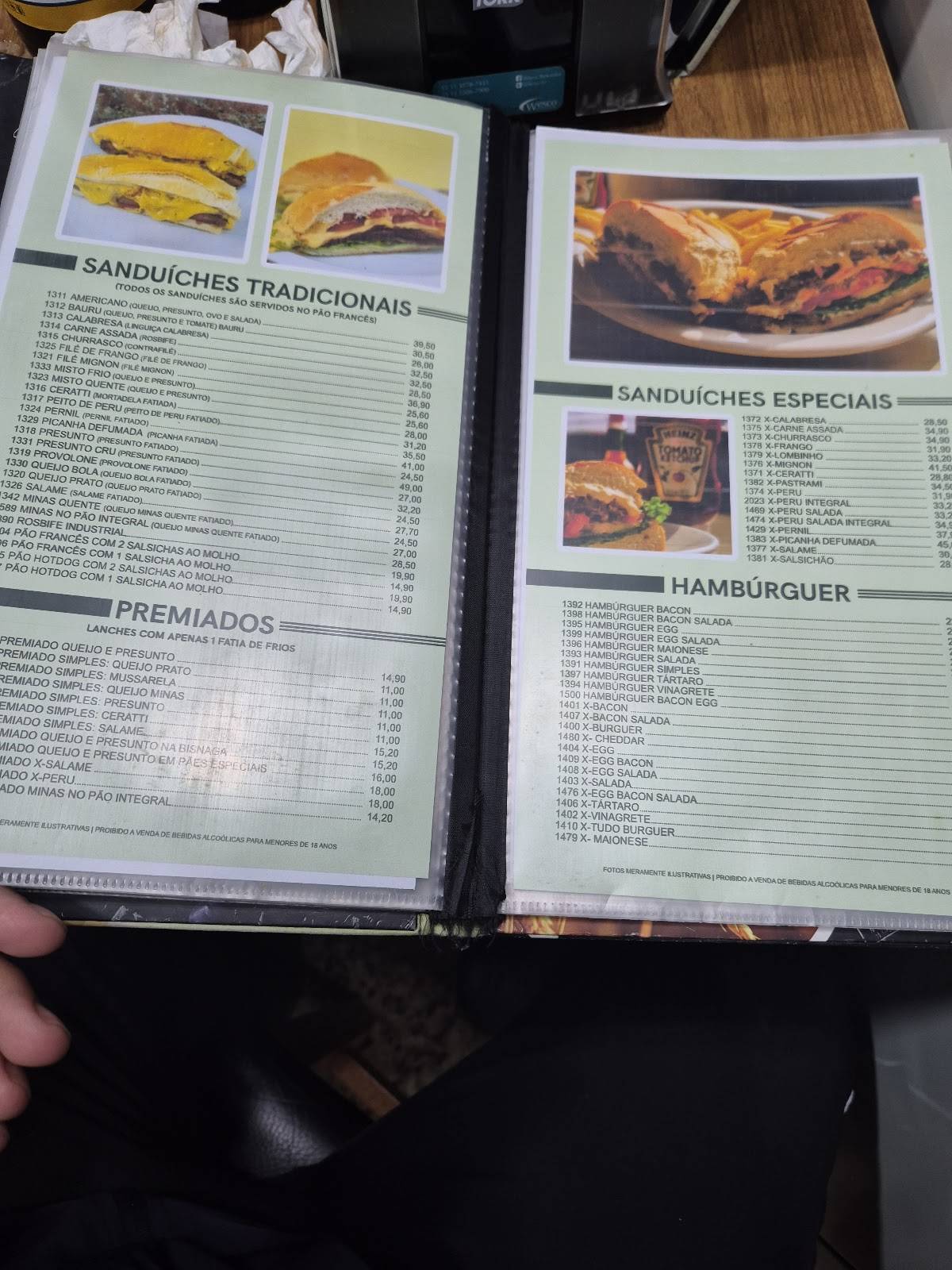 Padaria Leiriense cardápio