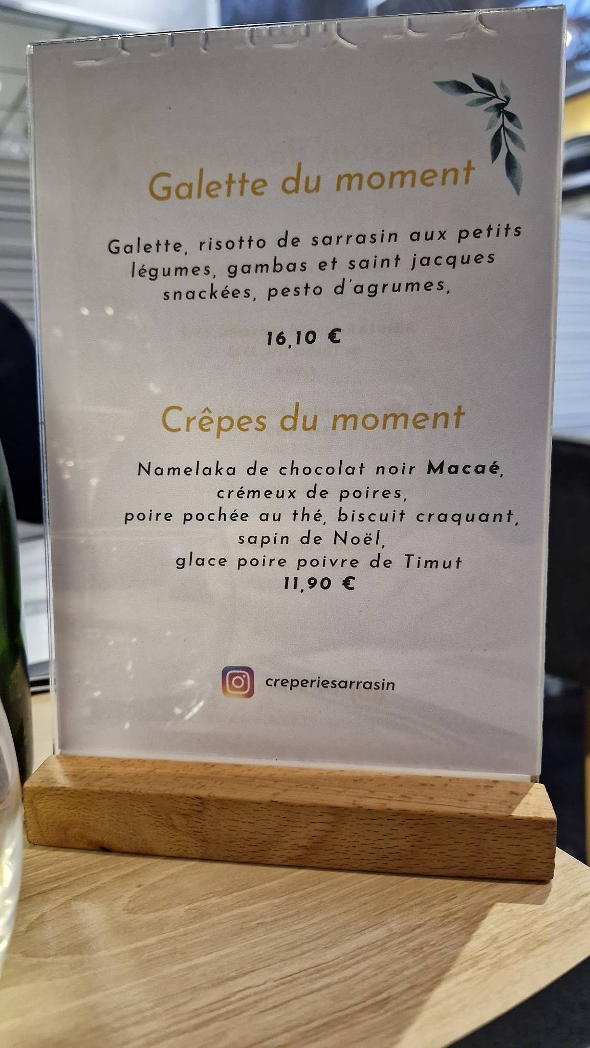 Menu de Sarrasin